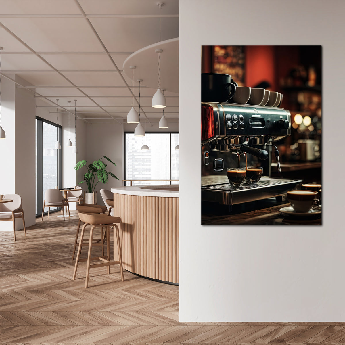 BARISTA’S DREAM MACHINE Pionowy obraz na płótnie