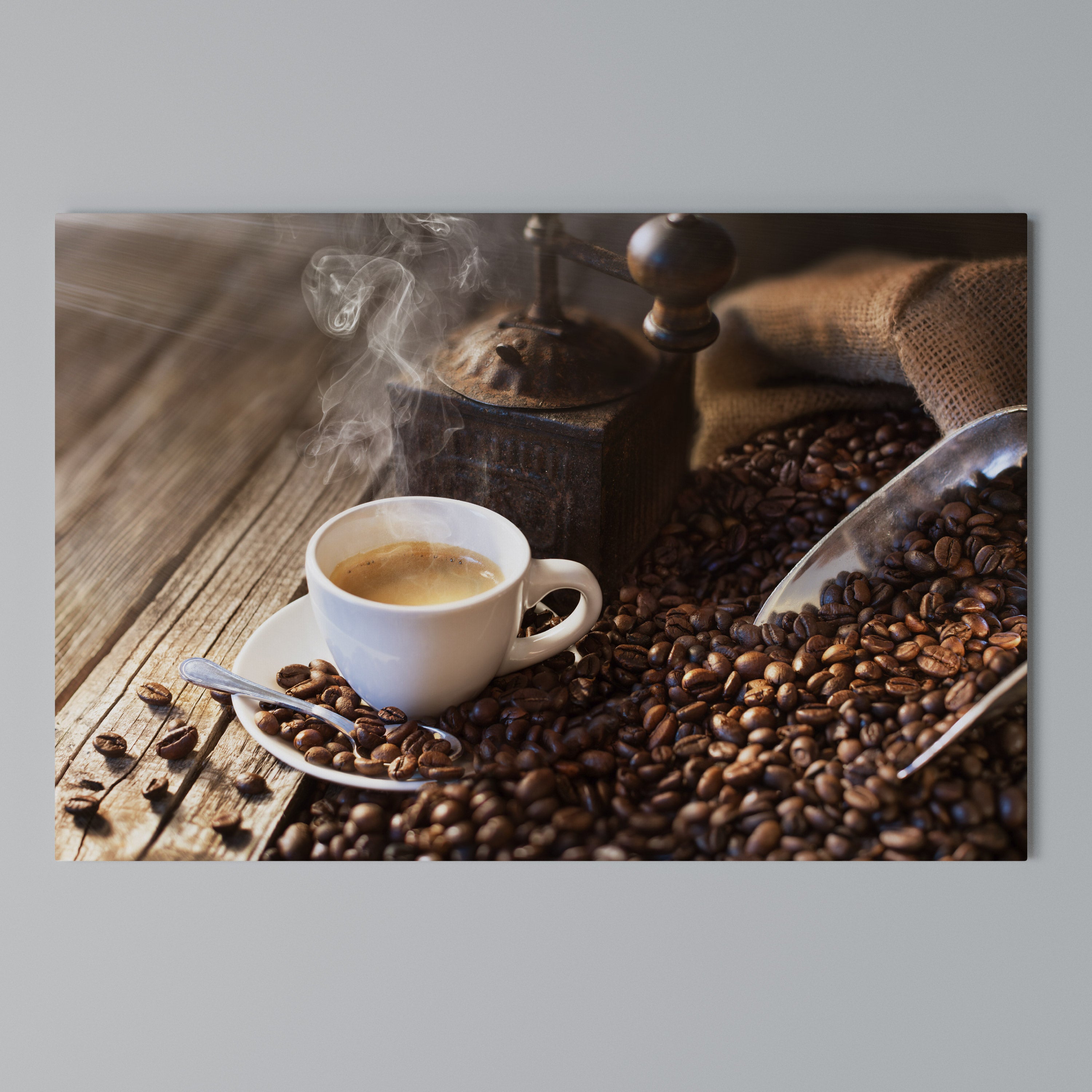 STEAMING BREWED DELIGHT Poziomy obraz na płótnie