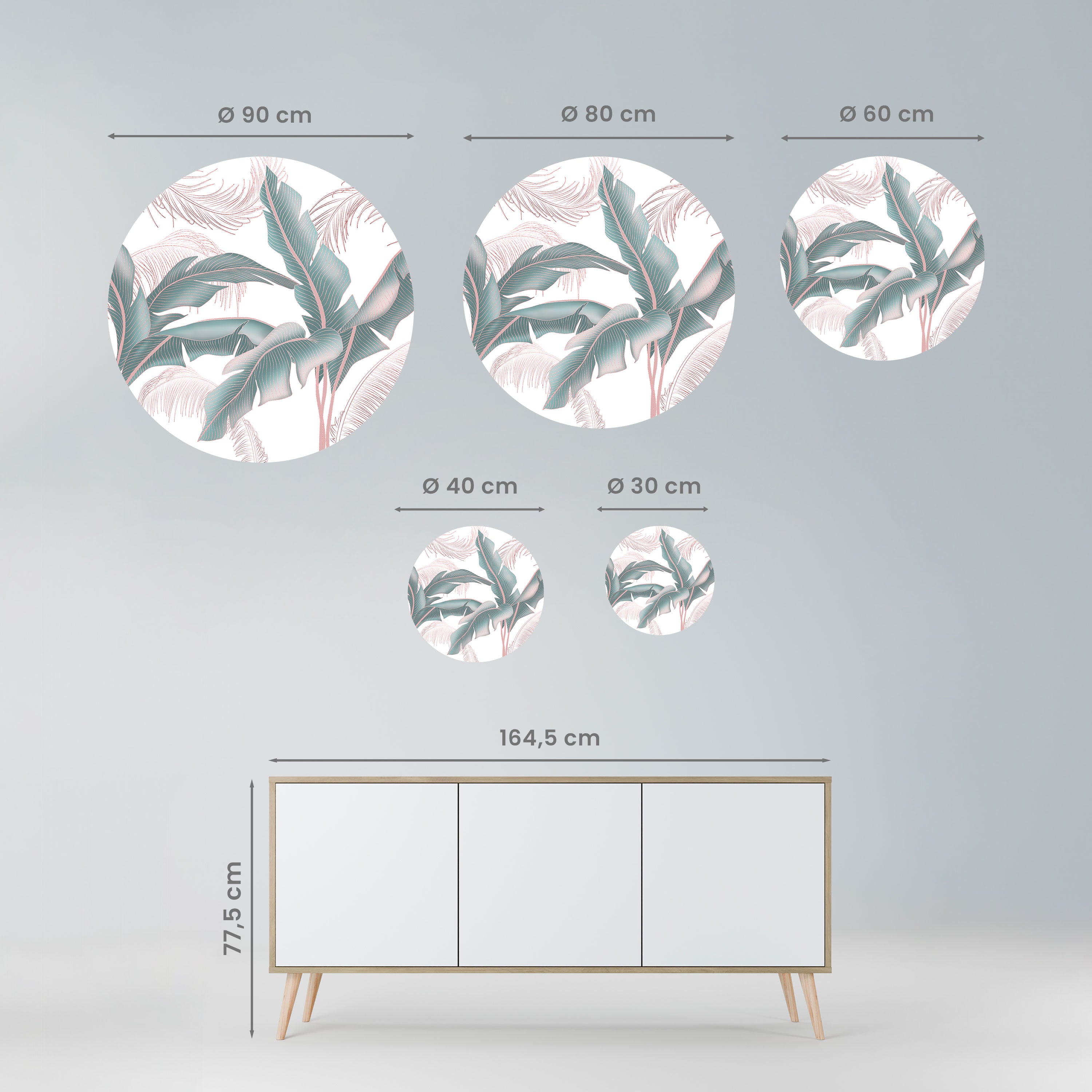 DELICATE BLISS Naklejka okrągła