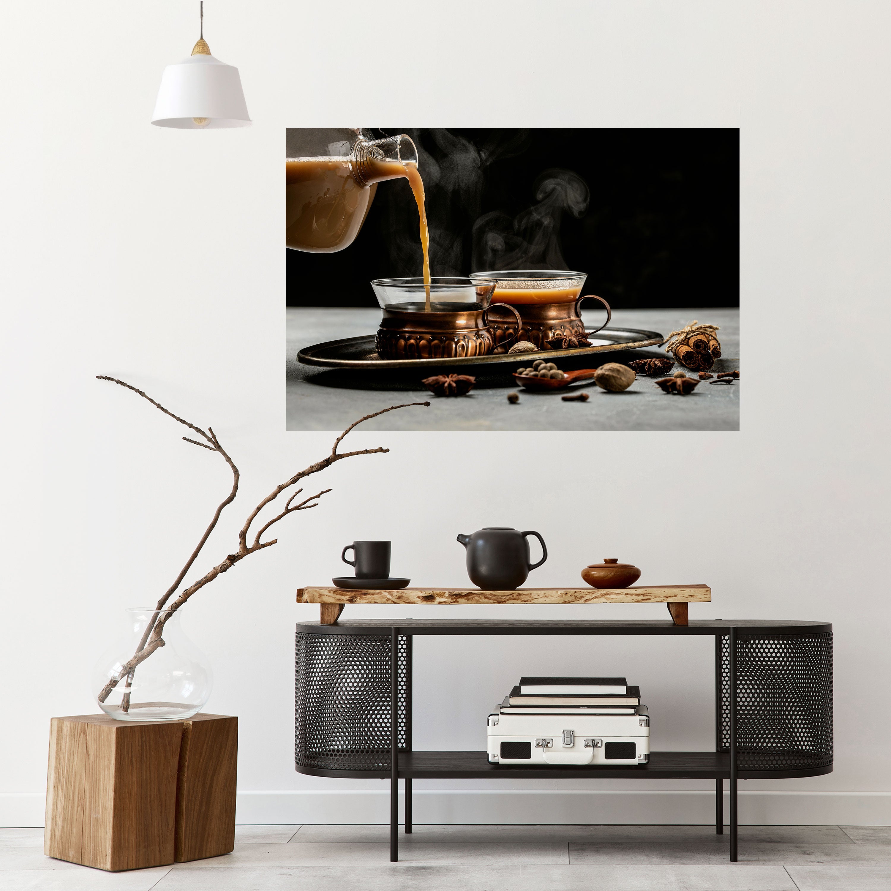 STEAMING SIPS OF SERENITY Naklejka/Plakat poziomy