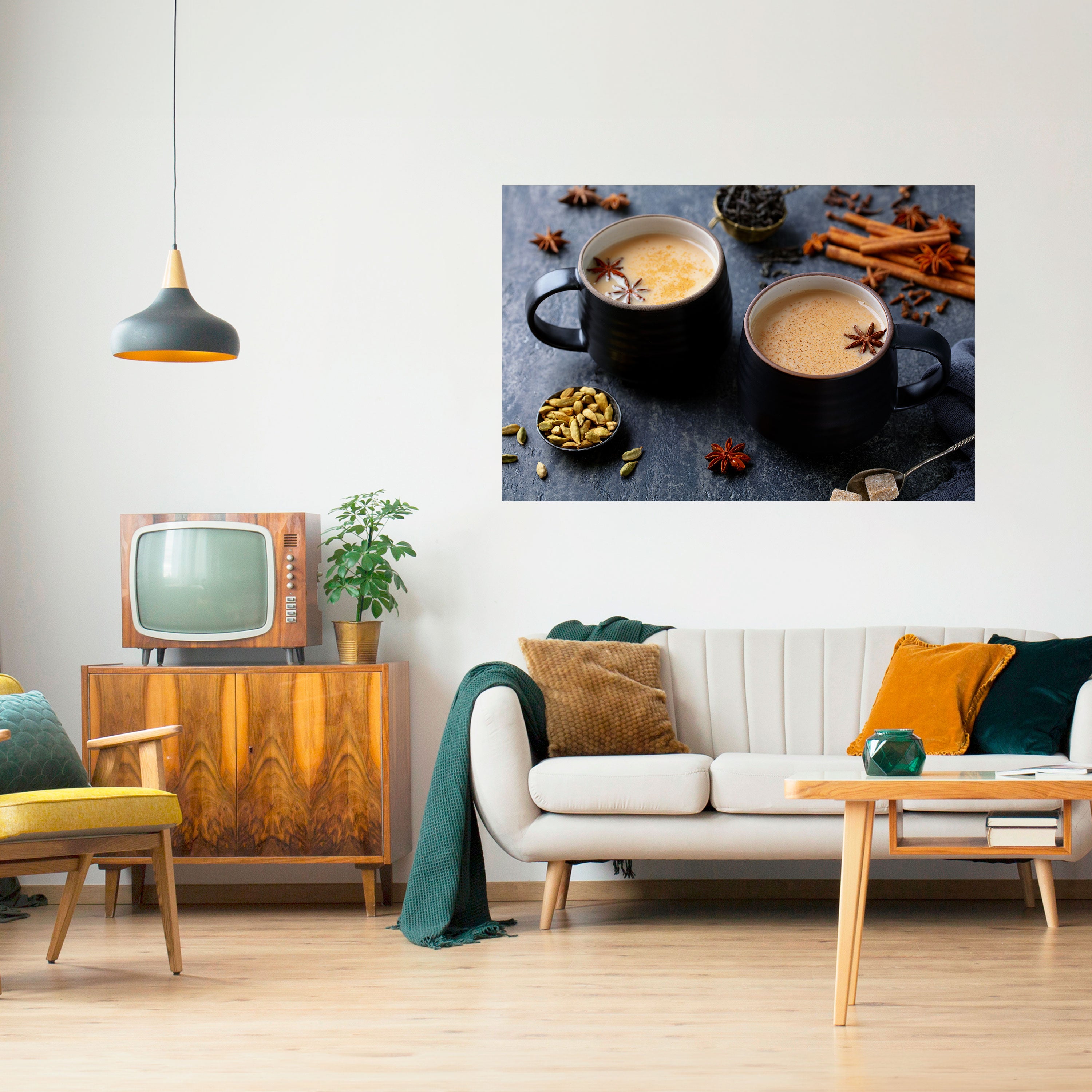 WARMTH IN A CUP Naklejka/Plakat poziomy