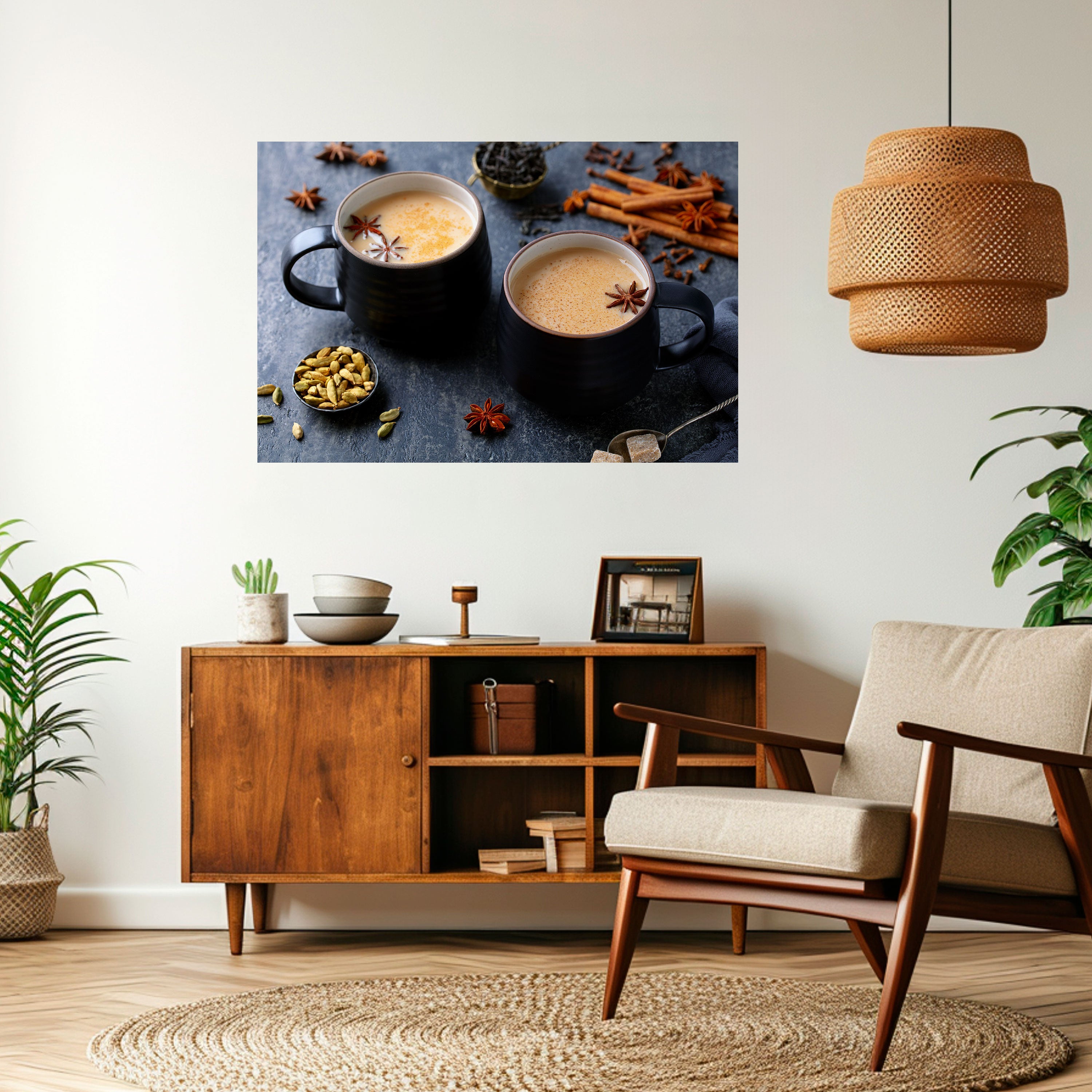 WARMTH IN A CUP Naklejka/Plakat poziomy