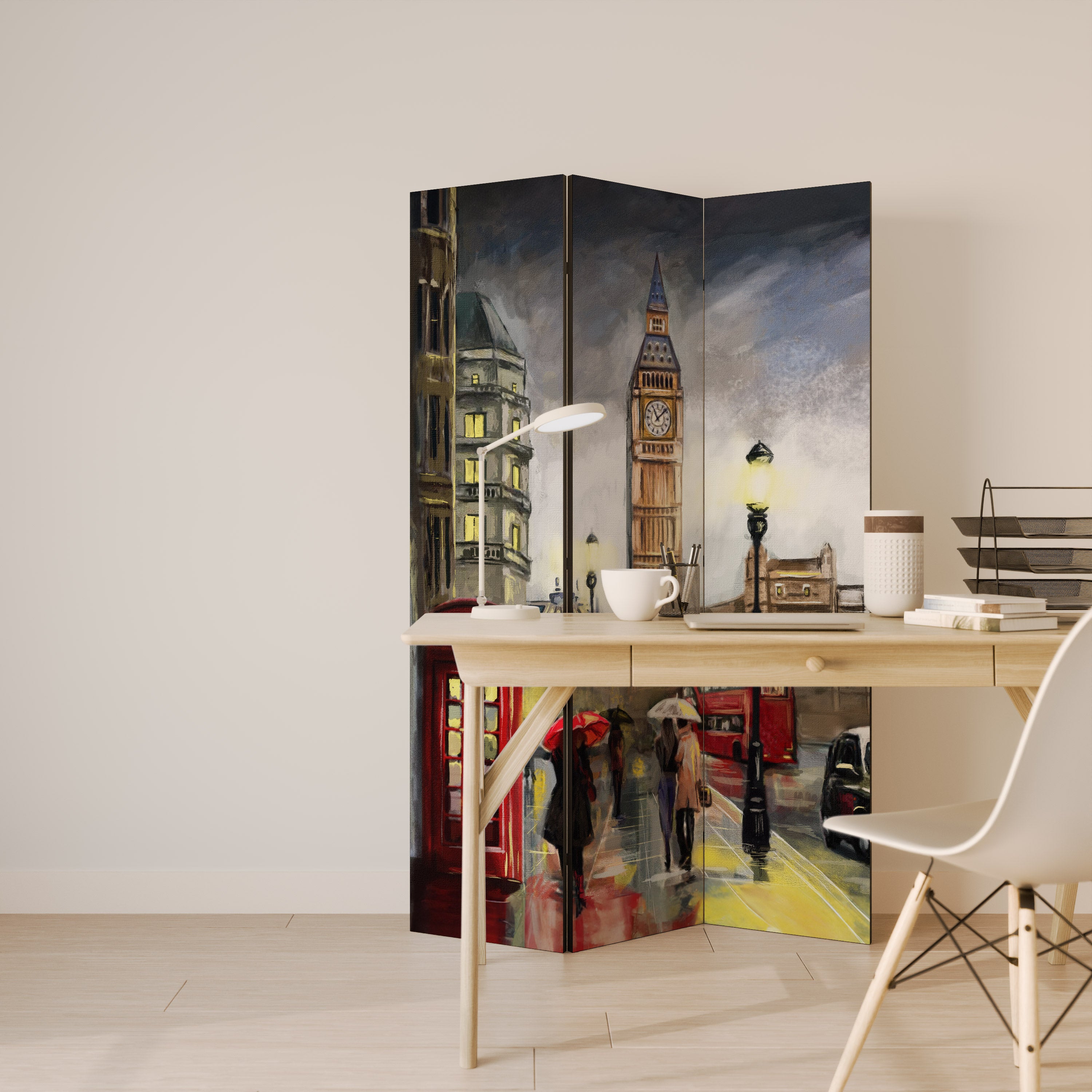 LONDON'S TIMELESS VIBES Dekoracyjny parawan 3-skrzydłowy