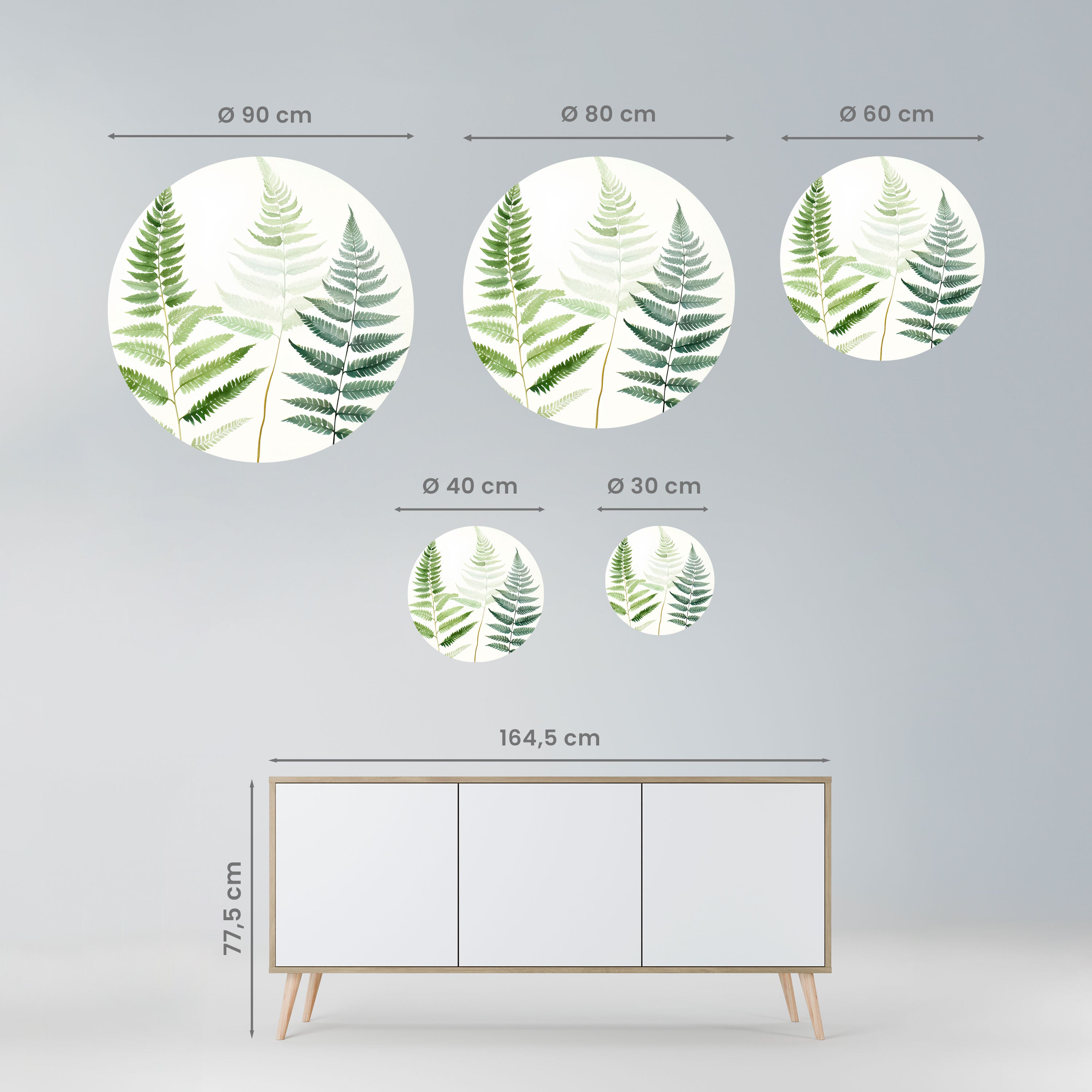 FERN MAJESTY Naklejka okrągła