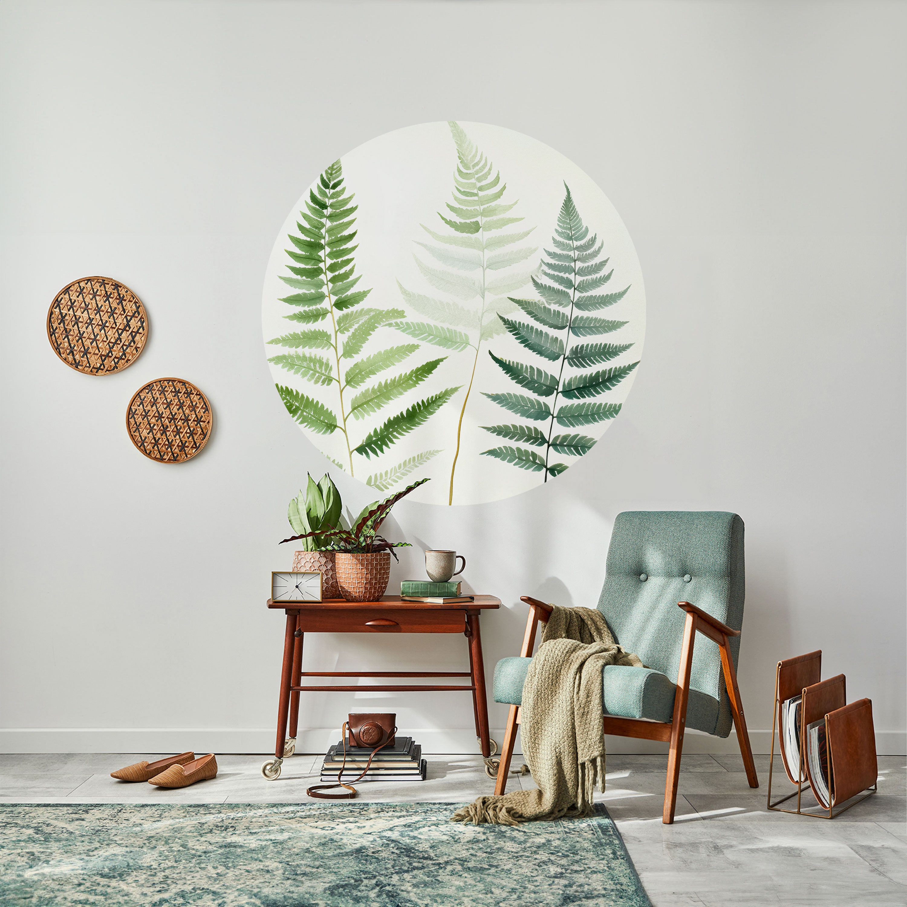 FERN MAJESTY Naklejka okrągła