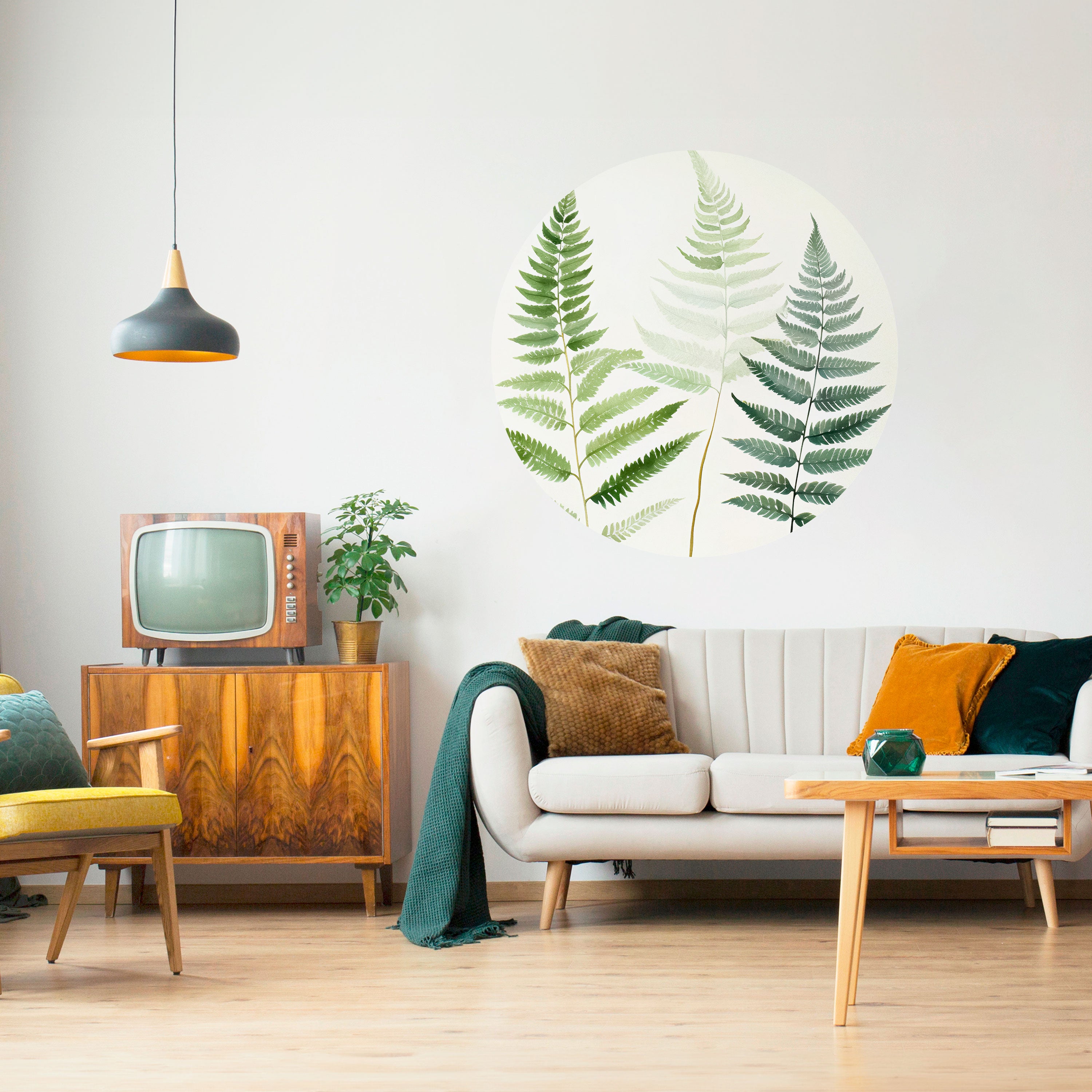 FERN MAJESTY Naklejka okrągła