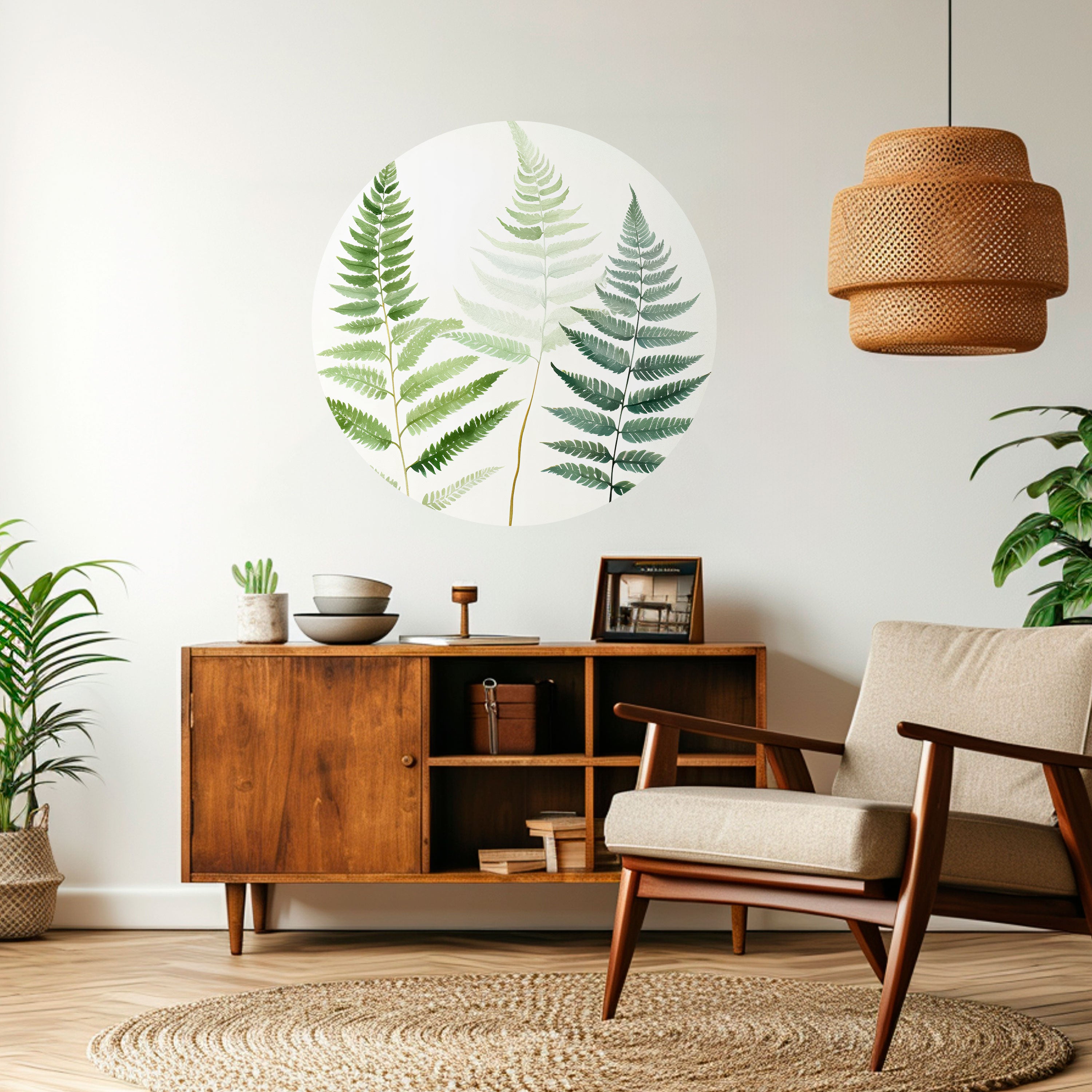 FERN MAJESTY Naklejka okrągła