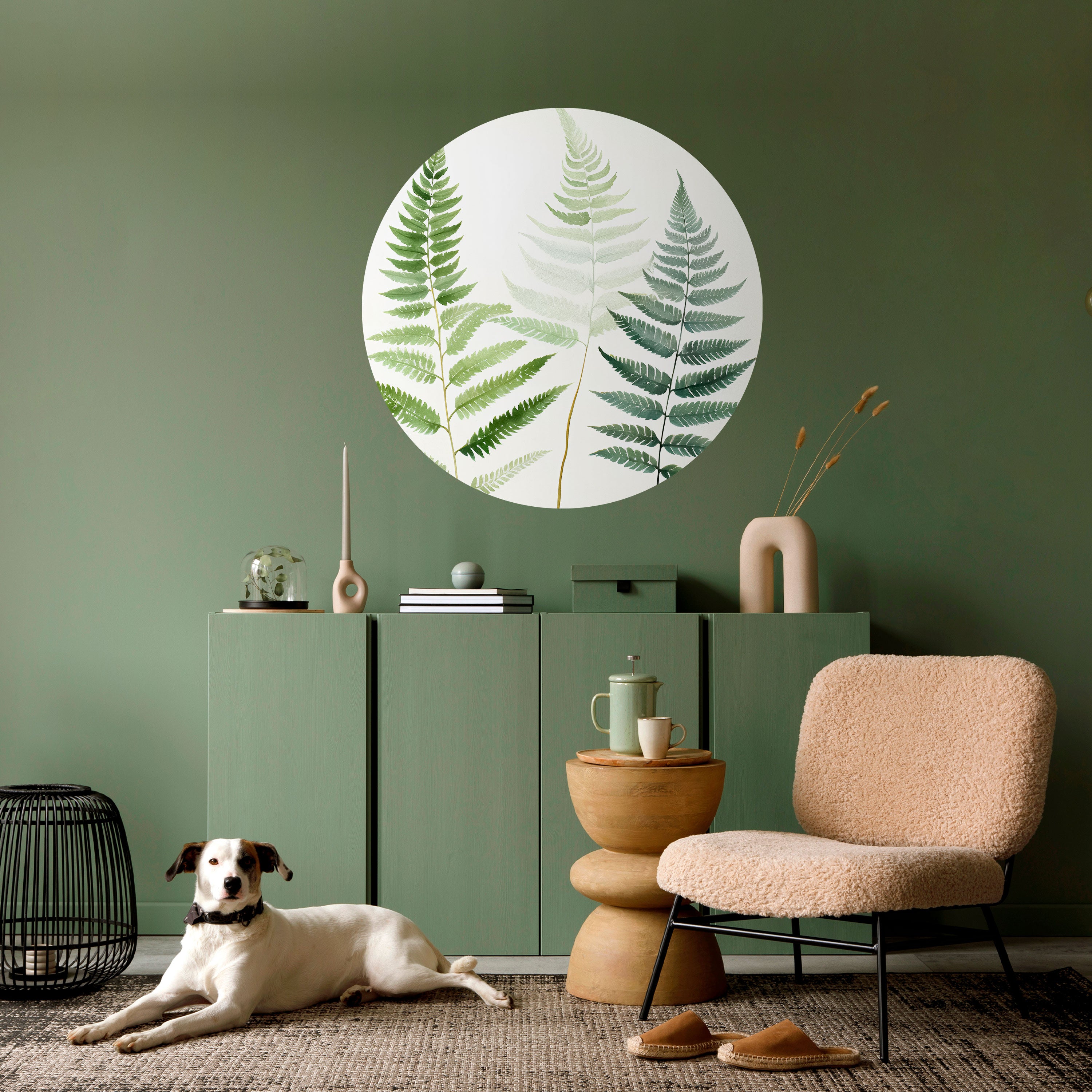 FERN MAJESTY Naklejka okrągła