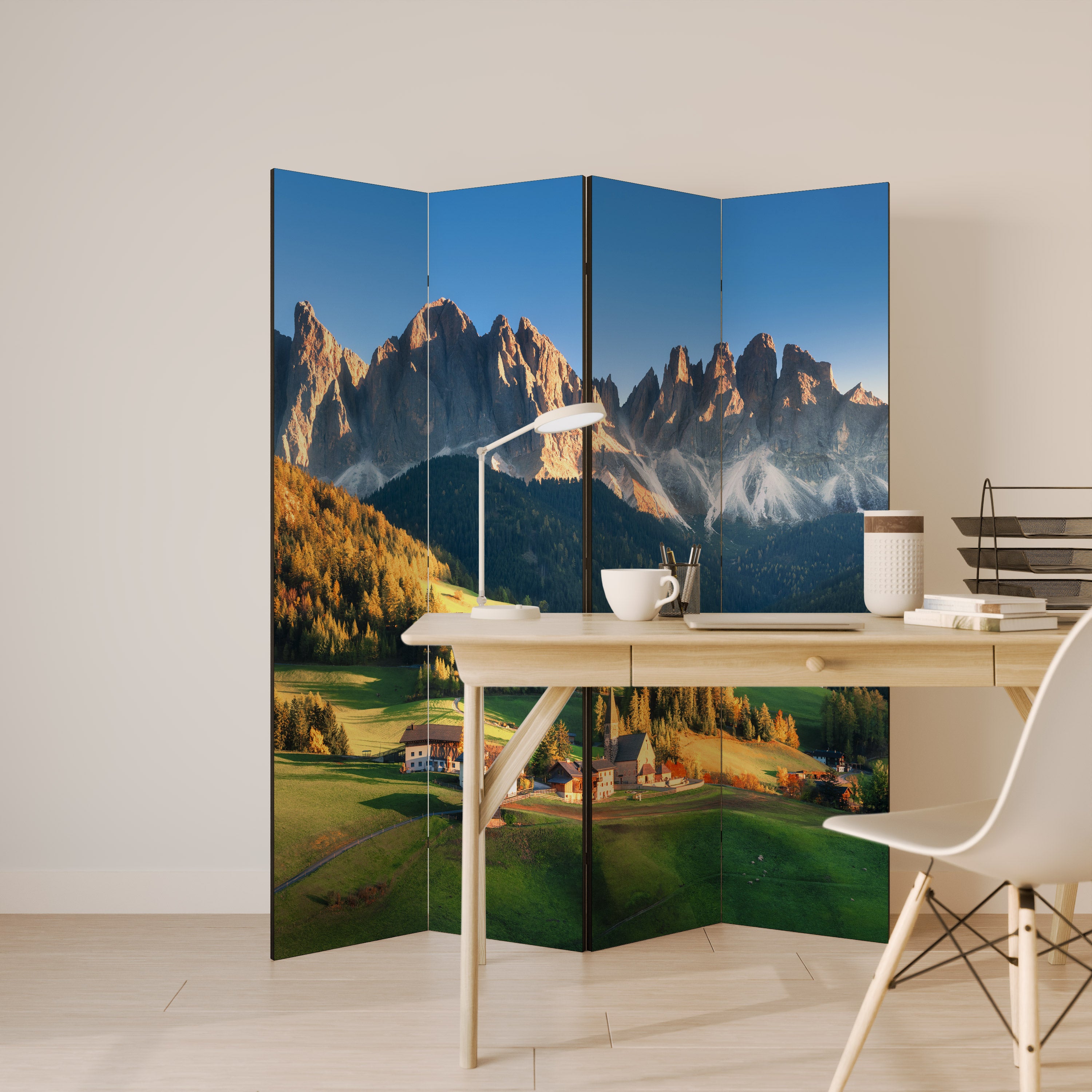 MOUNTAIN DREAMSCAPE Dekoracyjny parawan 4-skrzydłowy