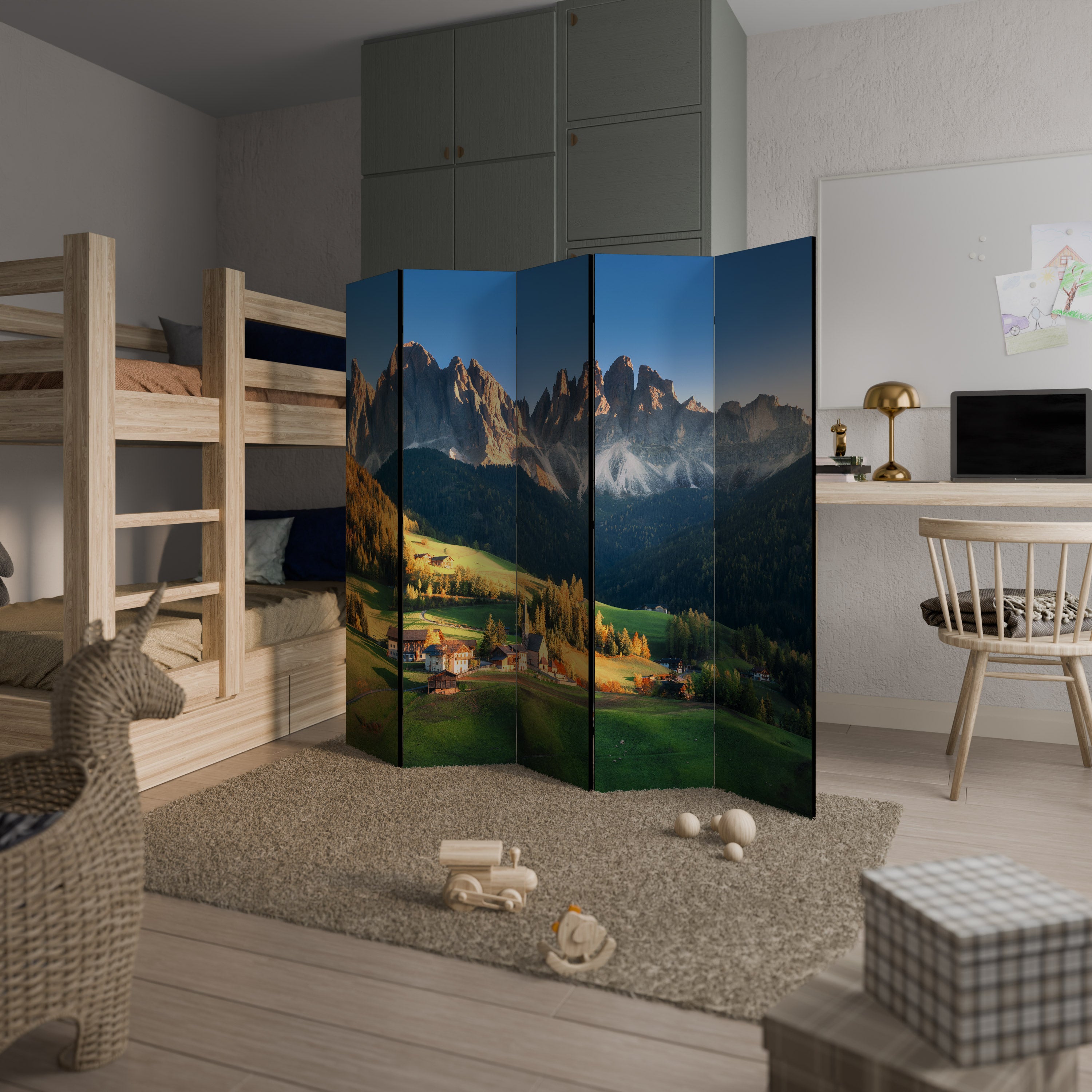 MOUNTAIN DREAMSCAPE Dekoracyjny parawan 5-skrzydłowy