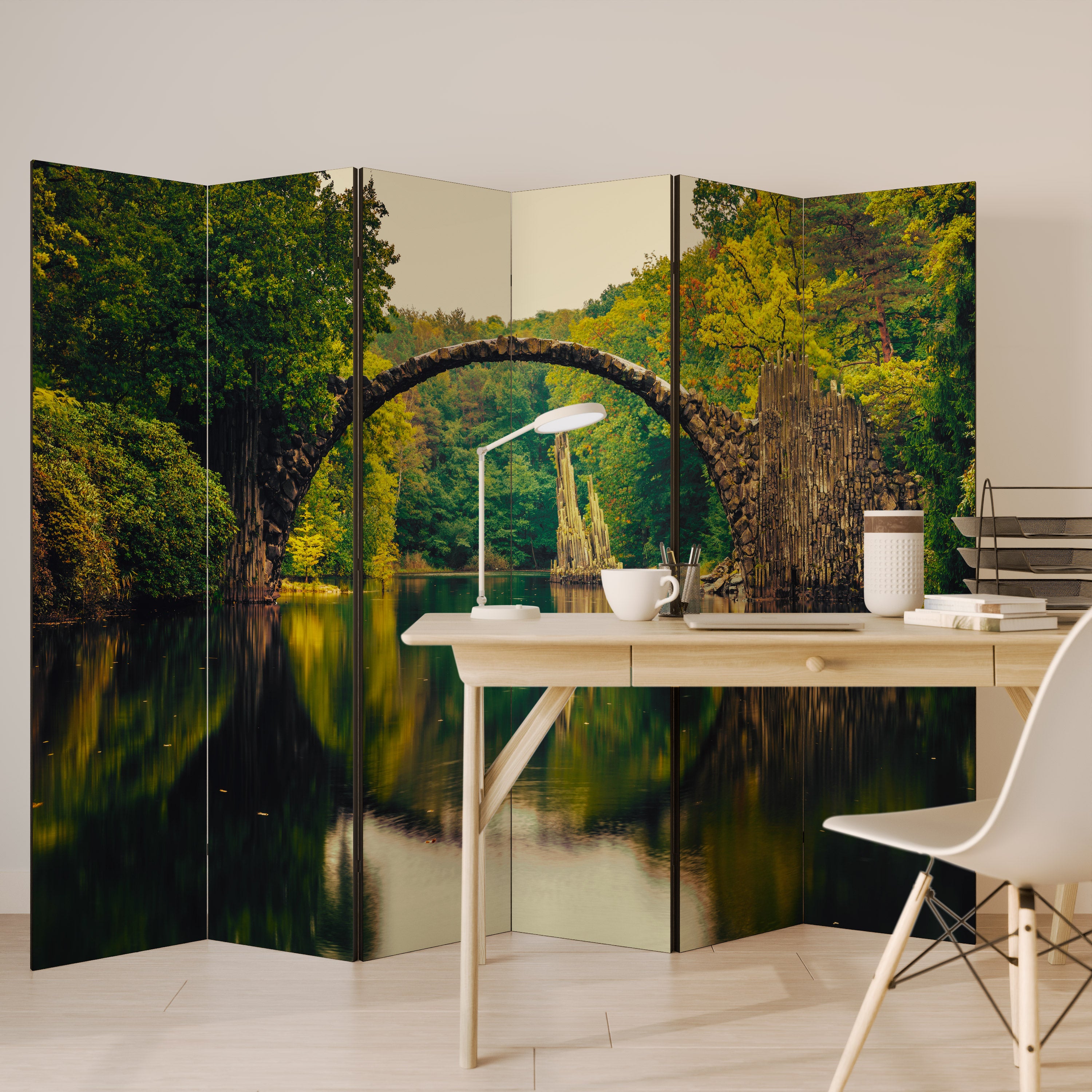 SERENE REFLECTIONS REALM Dekoracyjny parawan 6-skrzydłowy