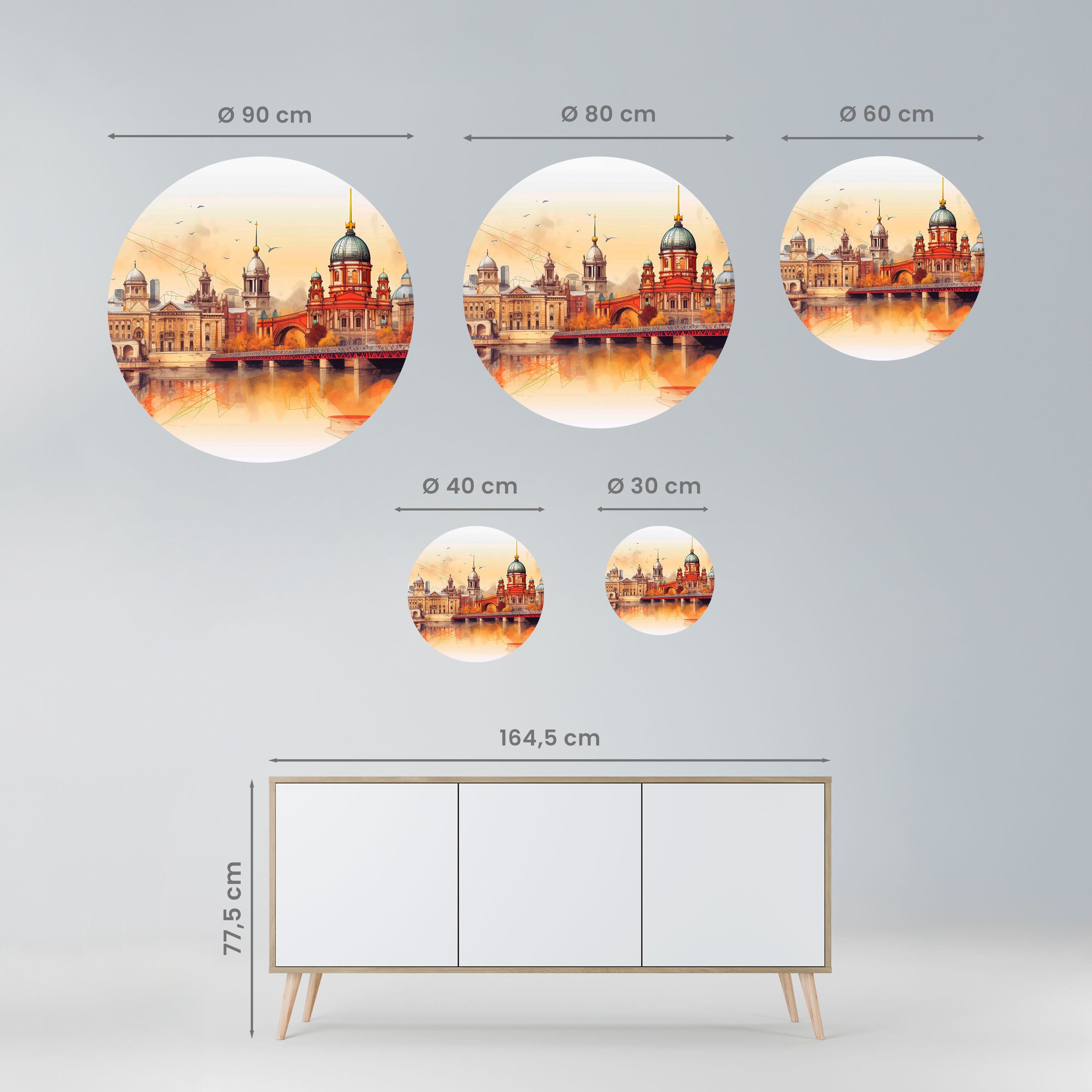 BERLIN SPIRIT Naklejka okrągła