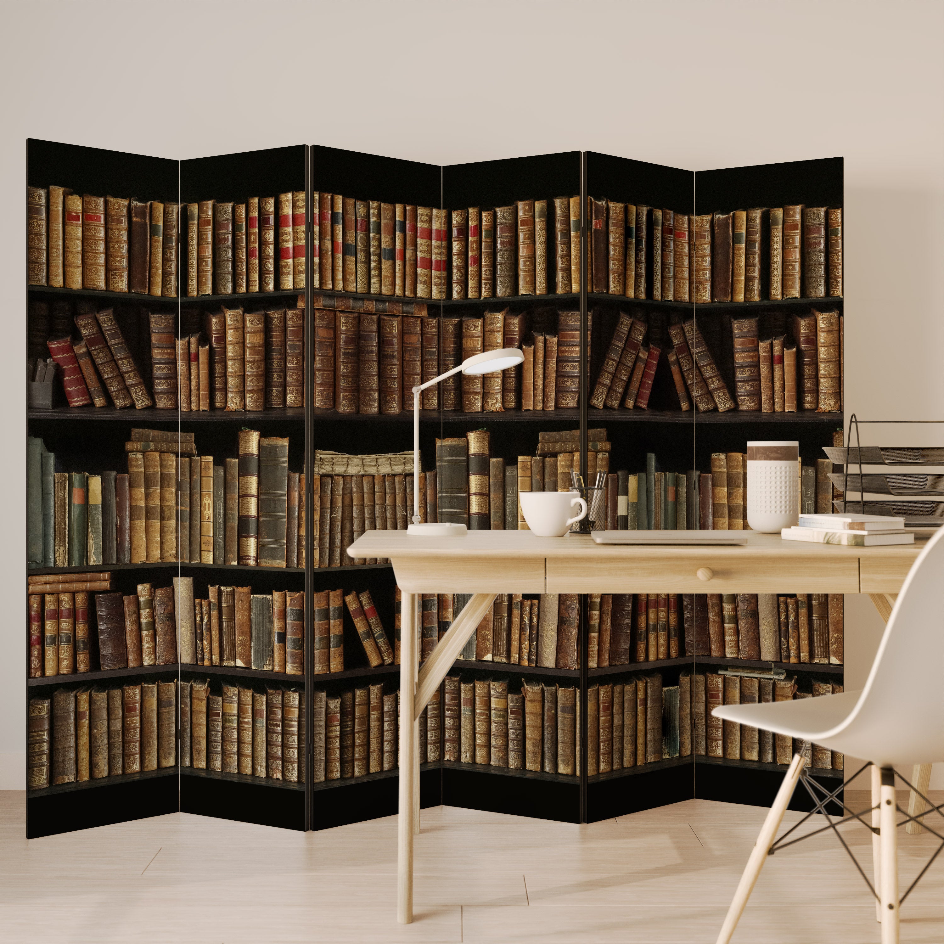 SHELVES OF TIME Dekoracyjny parawan 6-skrzydłowy