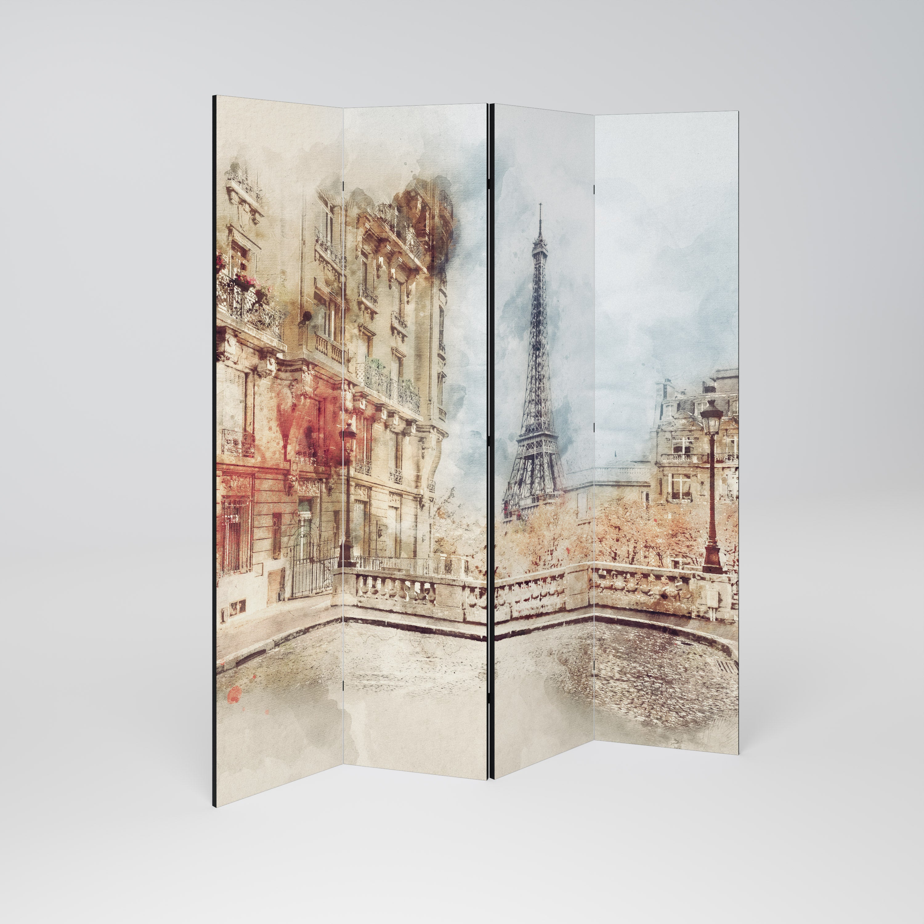 PARISIAN DAYDREAM Dekoracyjny parawan 4-skrzydłowy