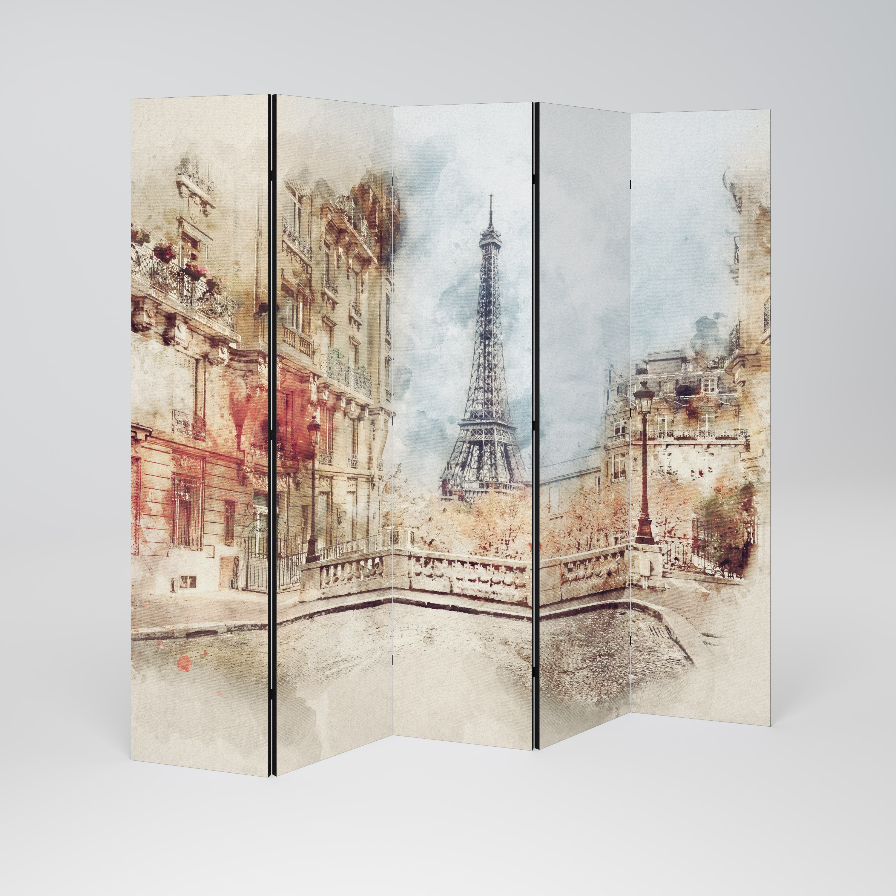 PARISIAN DAYDREAM Dekoracyjny parawan 5-skrzydłowy