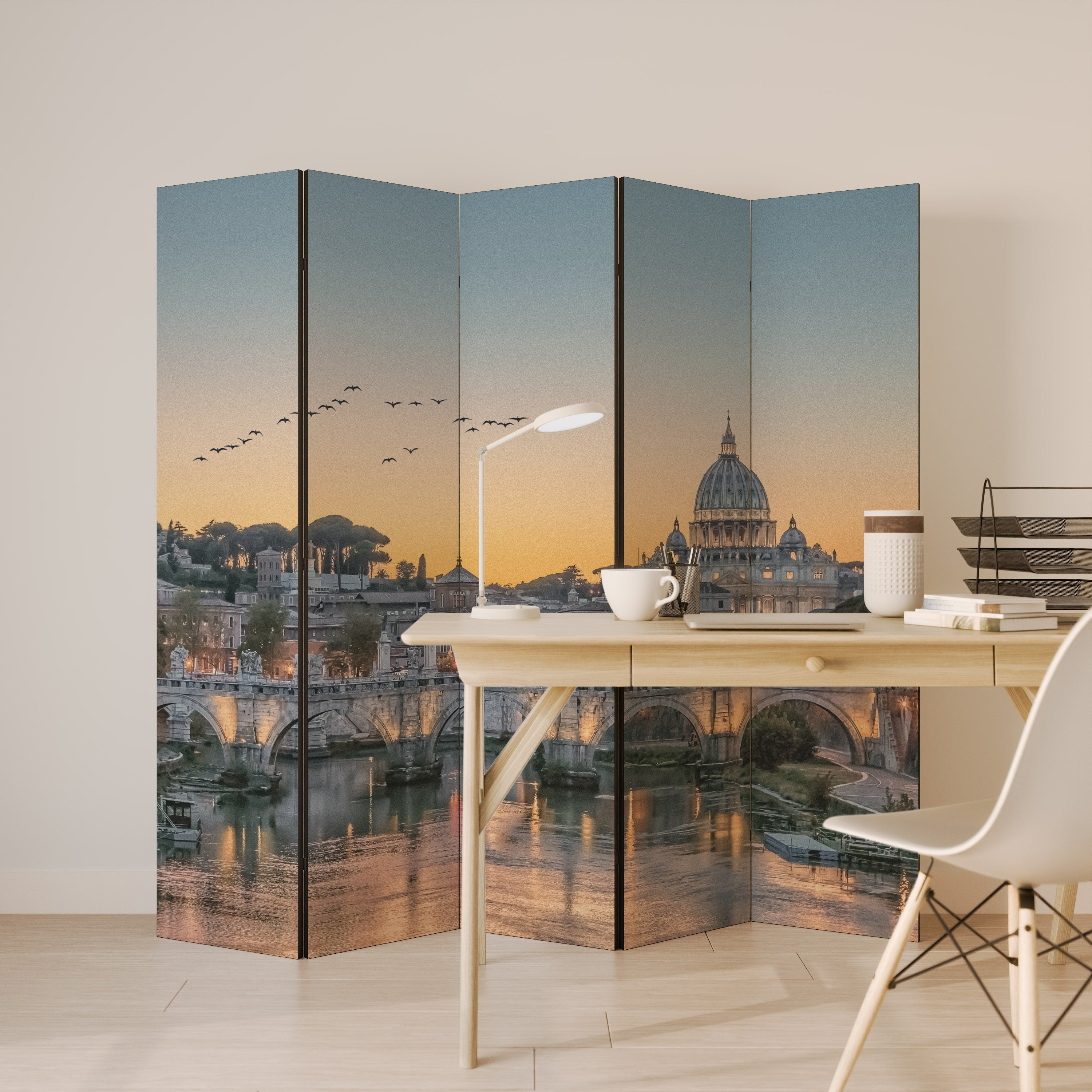 REFLECTIONS OF ROME Dekoracyjny parawan 5-skrzydłowy