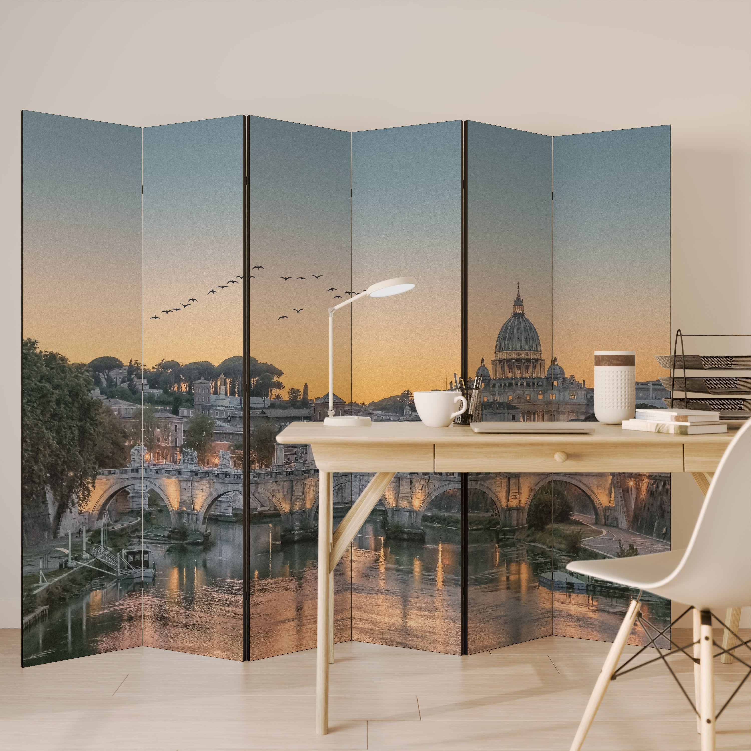 REFLECTIONS OF ROME Dekoracyjny parawan 6-skrzydłowy
