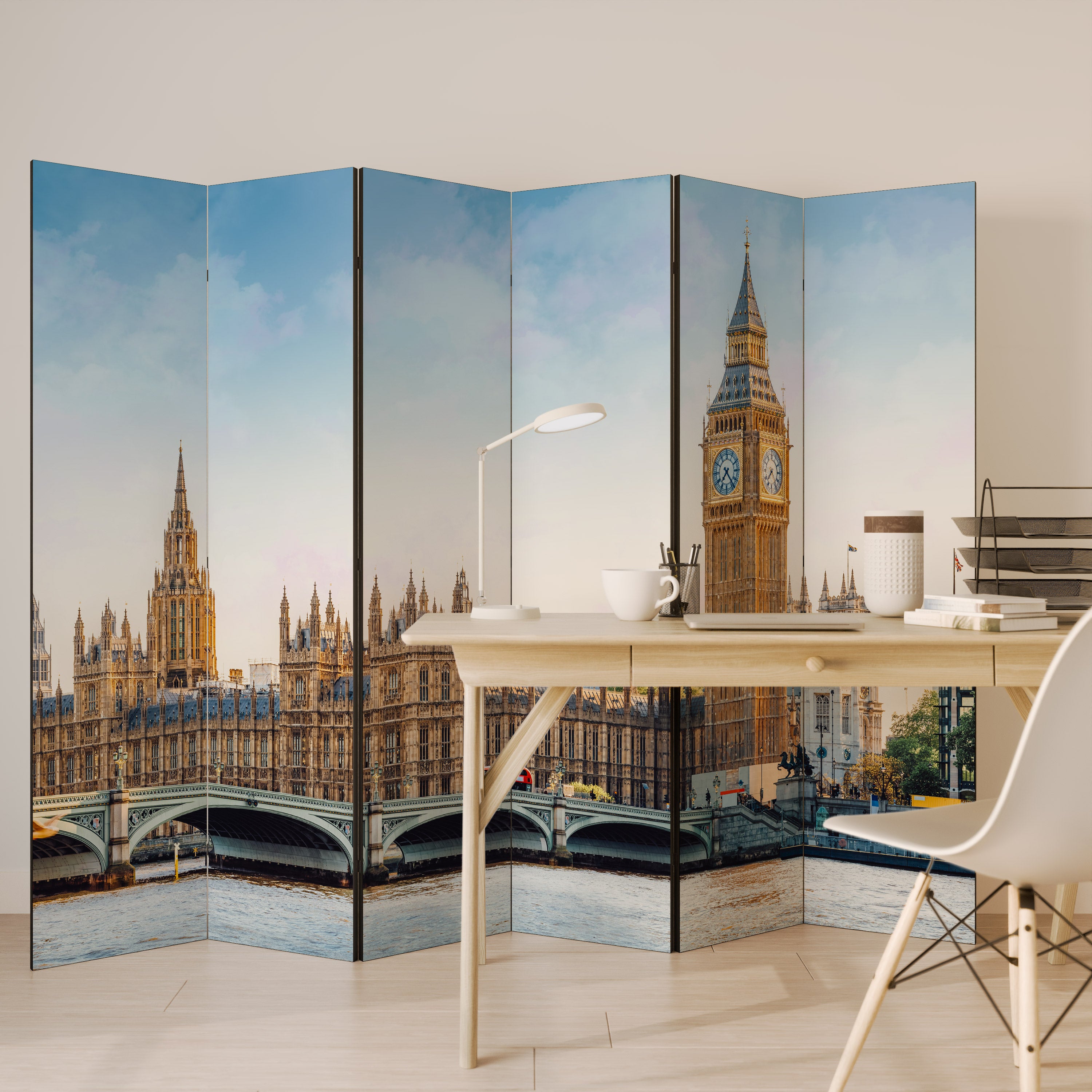 TIMELESS LONDON ELEGANCE Dekoracyjny parawan 6-skrzydłowy