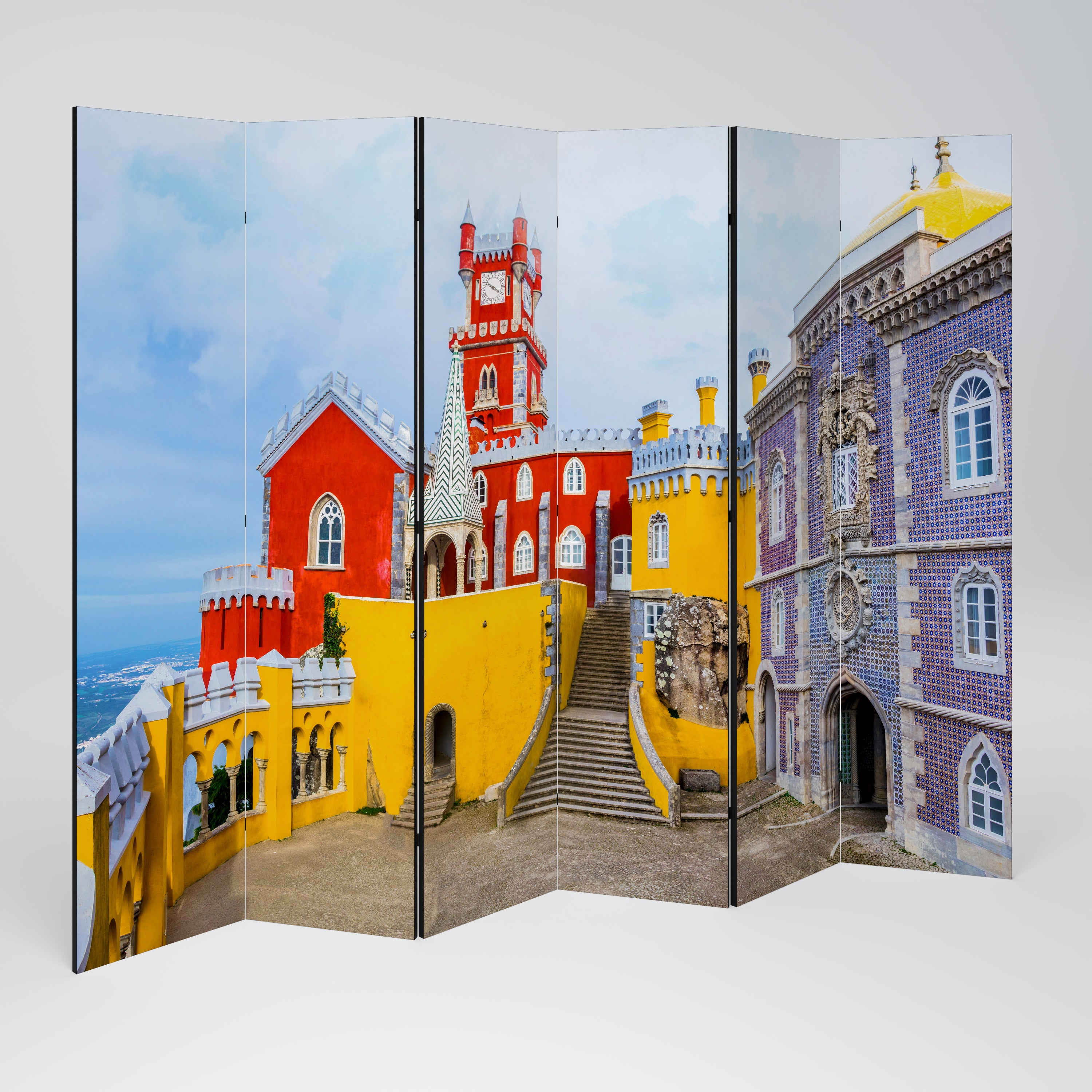COLORFUL CASTLE CORRIDORS Dekoracyjny parawan 6-skrzydłowy