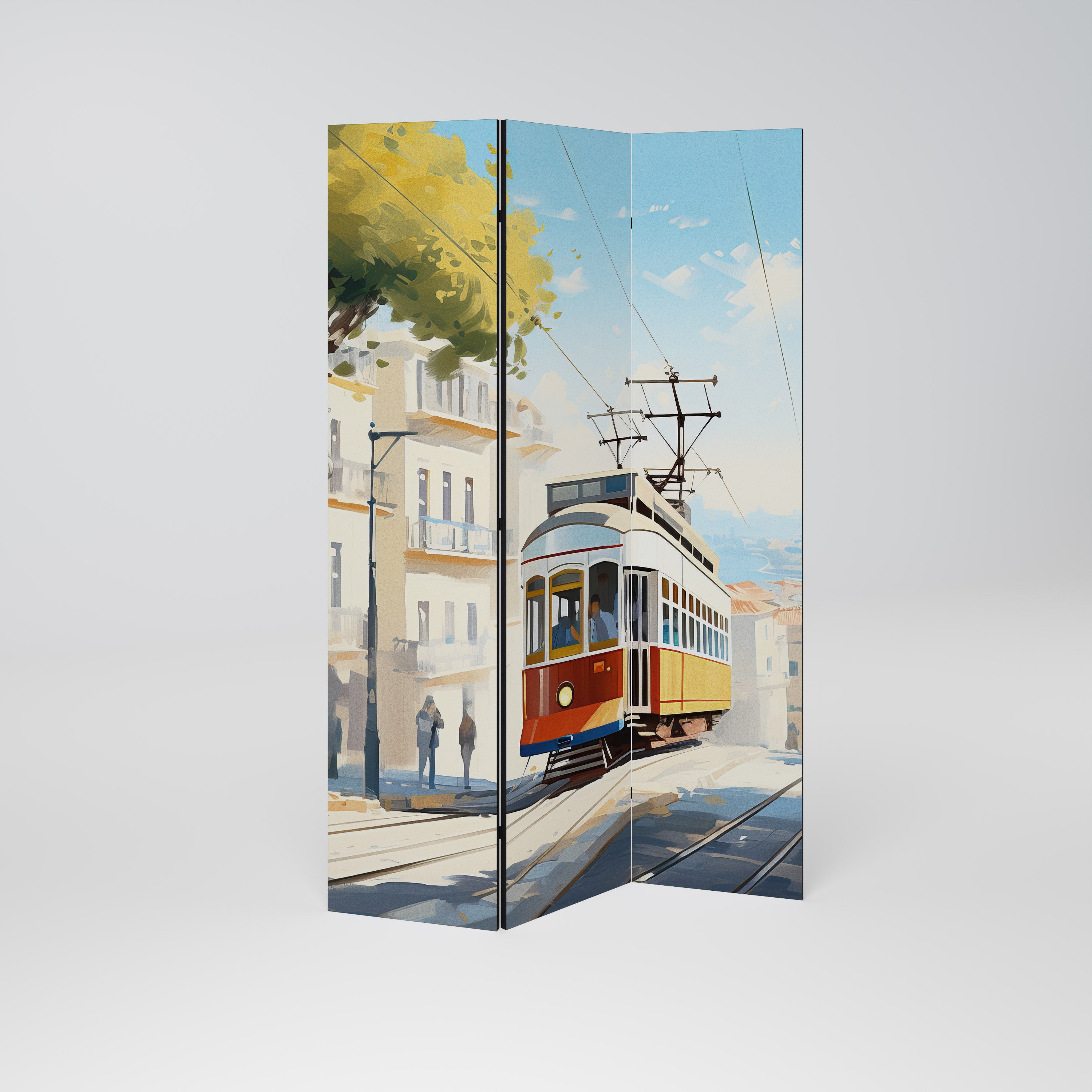 TRAMWAY DREAMSCAPE Dekoracyjny parawan 3-skrzydłowy