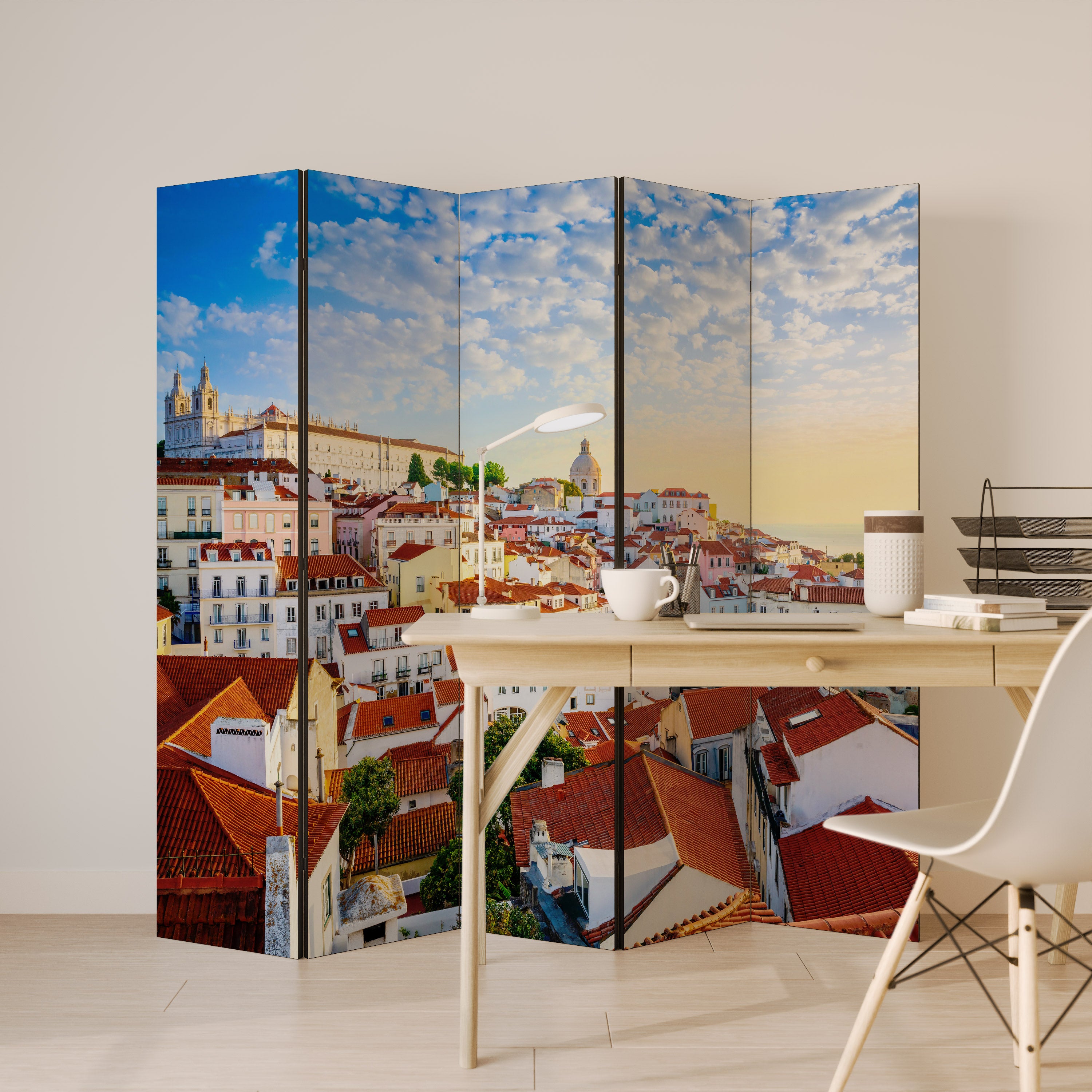 ROOFTOP RADIANCE Dekoracyjny parawan 5-skrzydłowy