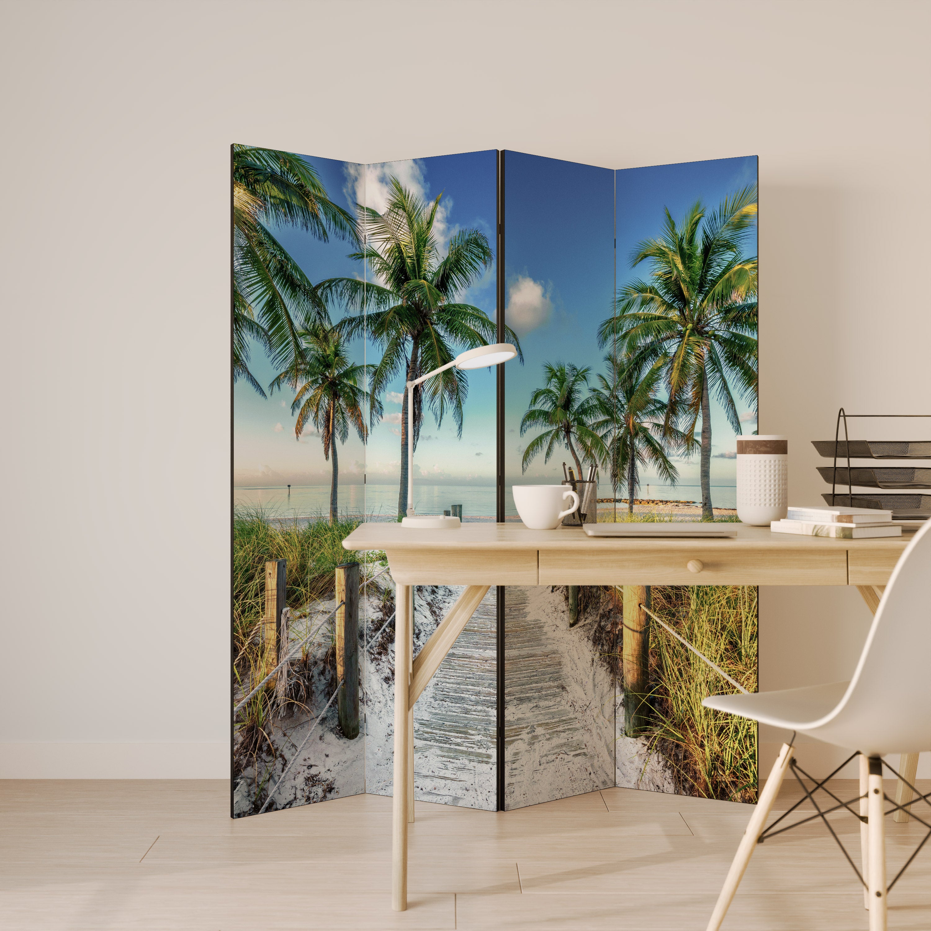 BREEZY COASTAL RETREAT Dekoracyjny parawan 4-skrzydłowy