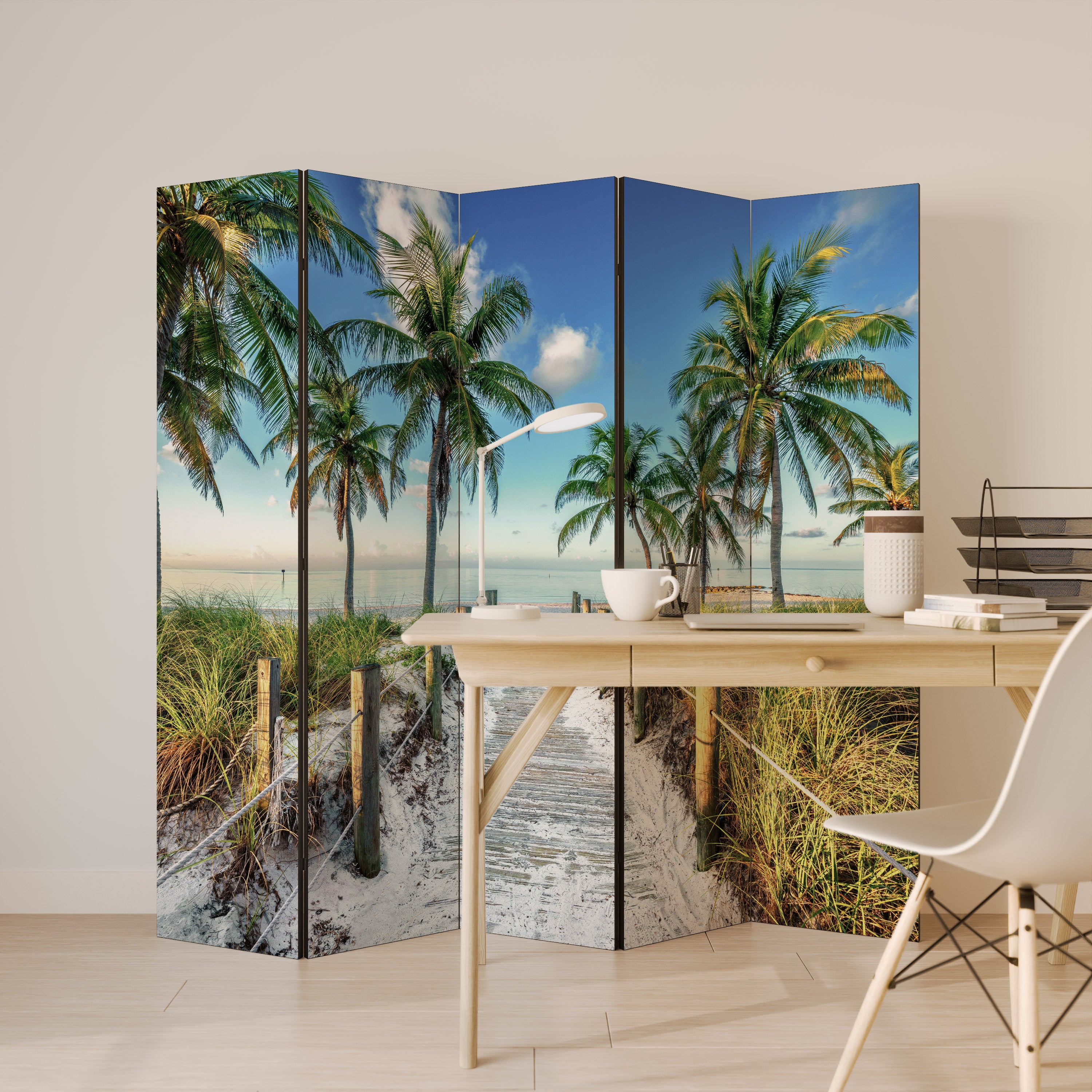 BREEZY COASTAL RETREAT Dekoracyjny parawan 5-skrzydłowy