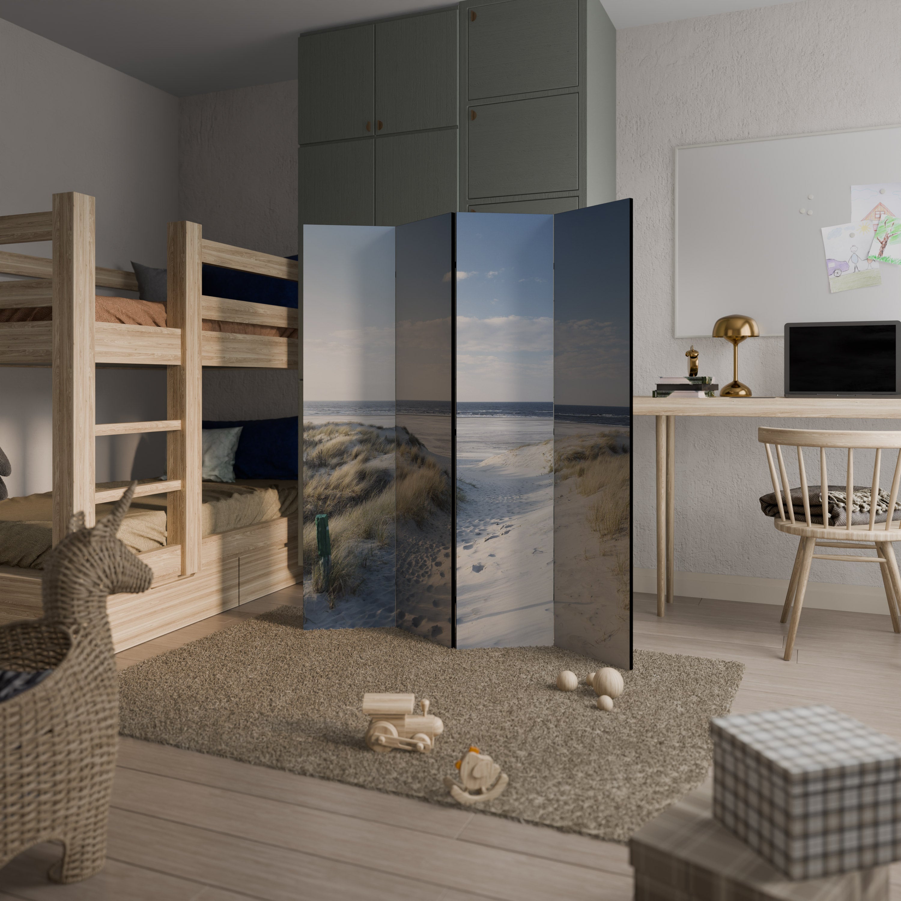 SEASIDE DREAMING Dekoracyjny parawan 4-skrzydłowy
