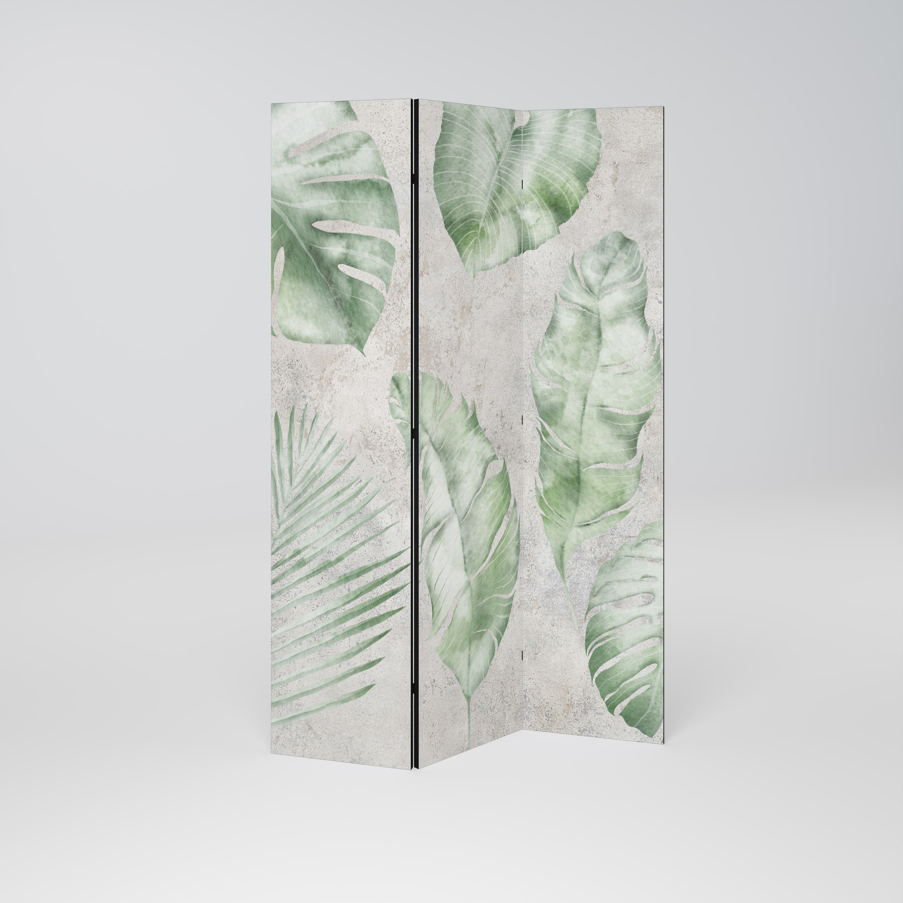 LUSH LEAF WHISPERS Dekoracyjny parawan 3-skrzydłowy