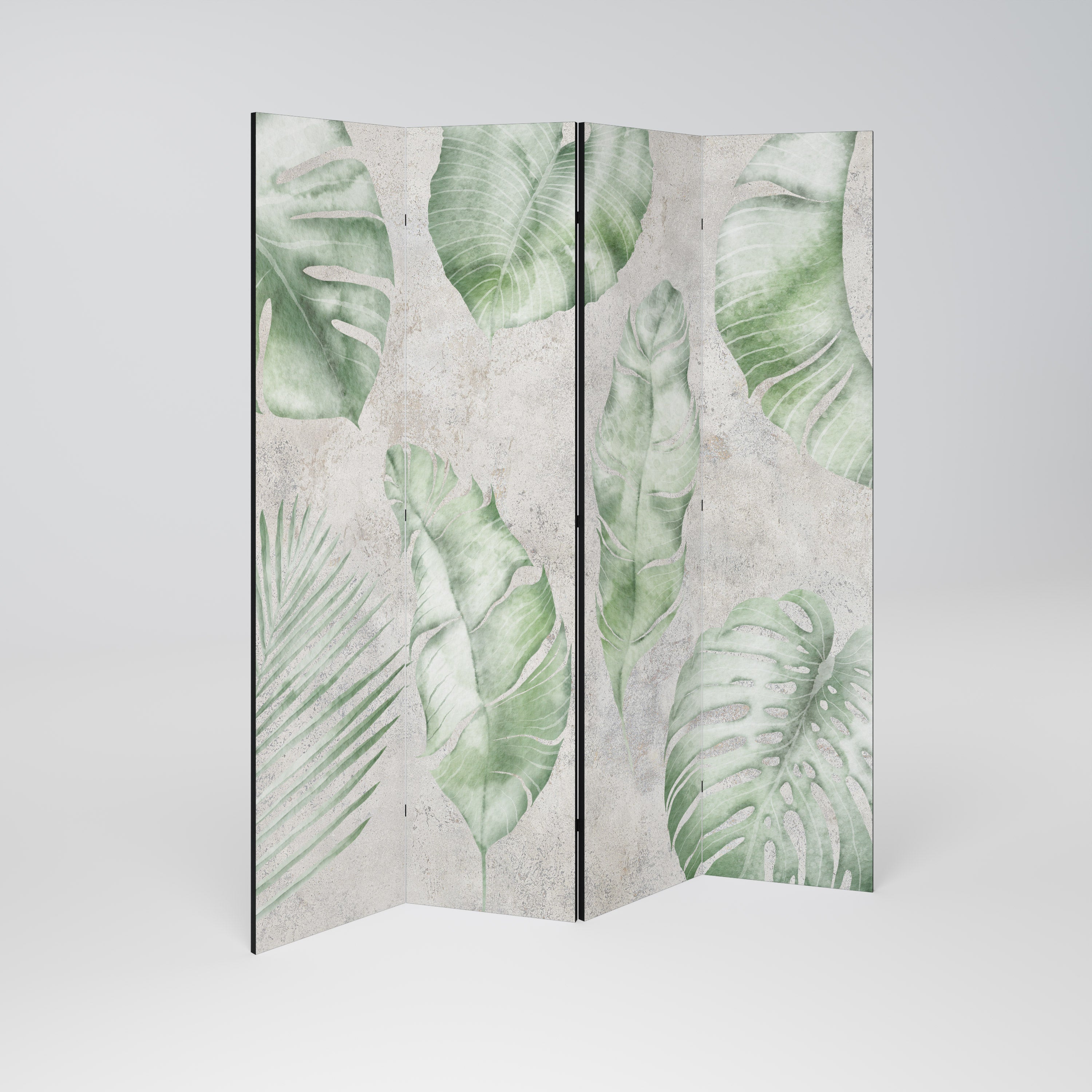 LUSH LEAF WHISPERS Dekoracyjny parawan 4-skrzydłowy