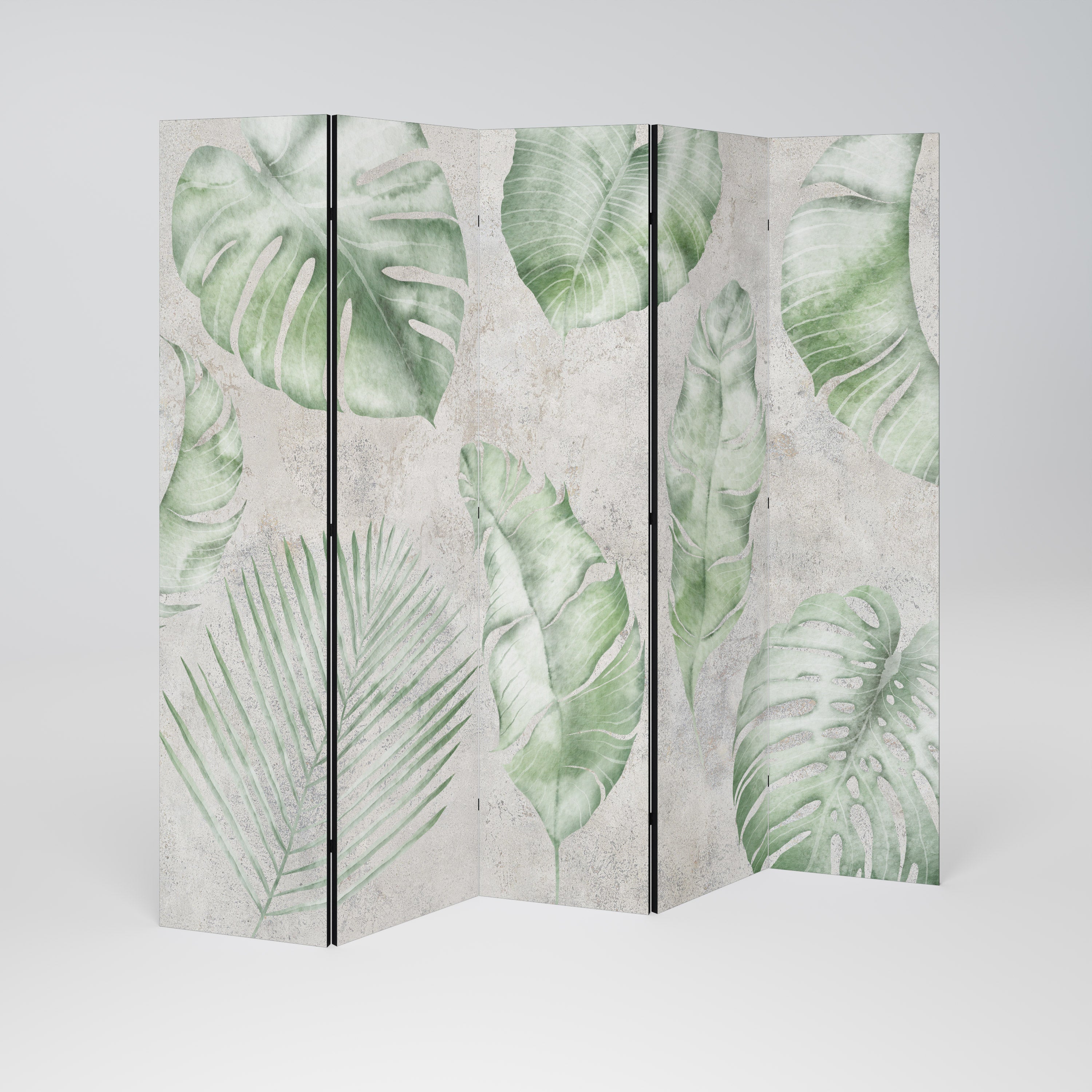 LUSH LEAF WHISPERS Dekoracyjny parawan 5-skrzydłowy