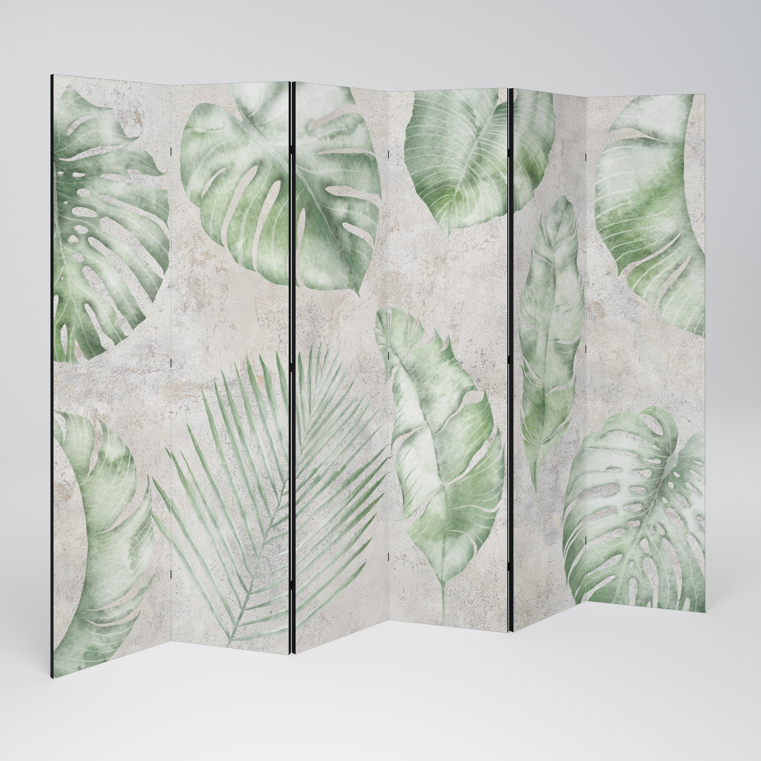 LUSH LEAF WHISPERS Dekoracyjny parawan 6-skrzydłowy