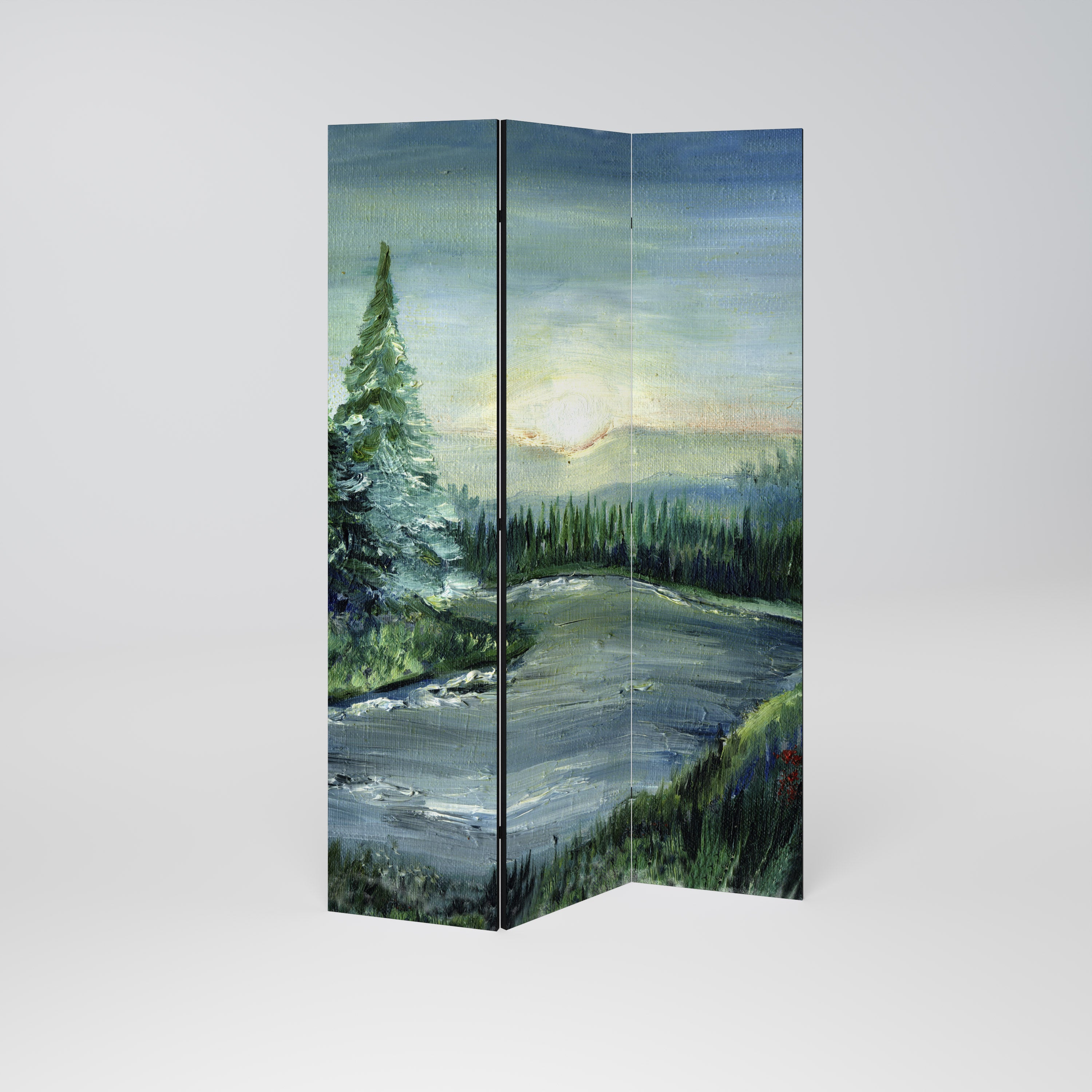 FOREST SUNSET Dekoracyjny parawan 3-skrzydłowy
