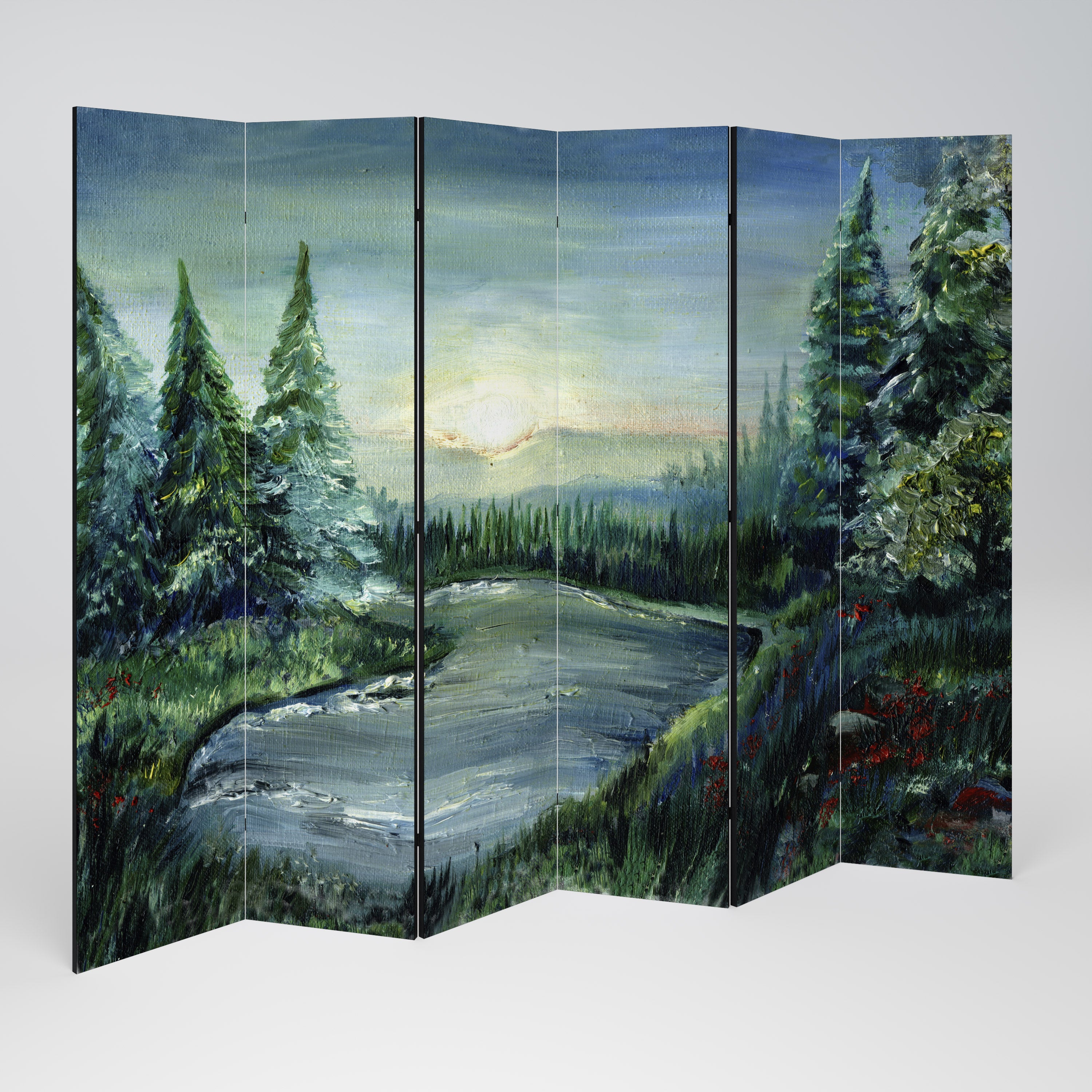 FOREST SUNSET Dekoracyjny parawan 6-skrzydłowy
