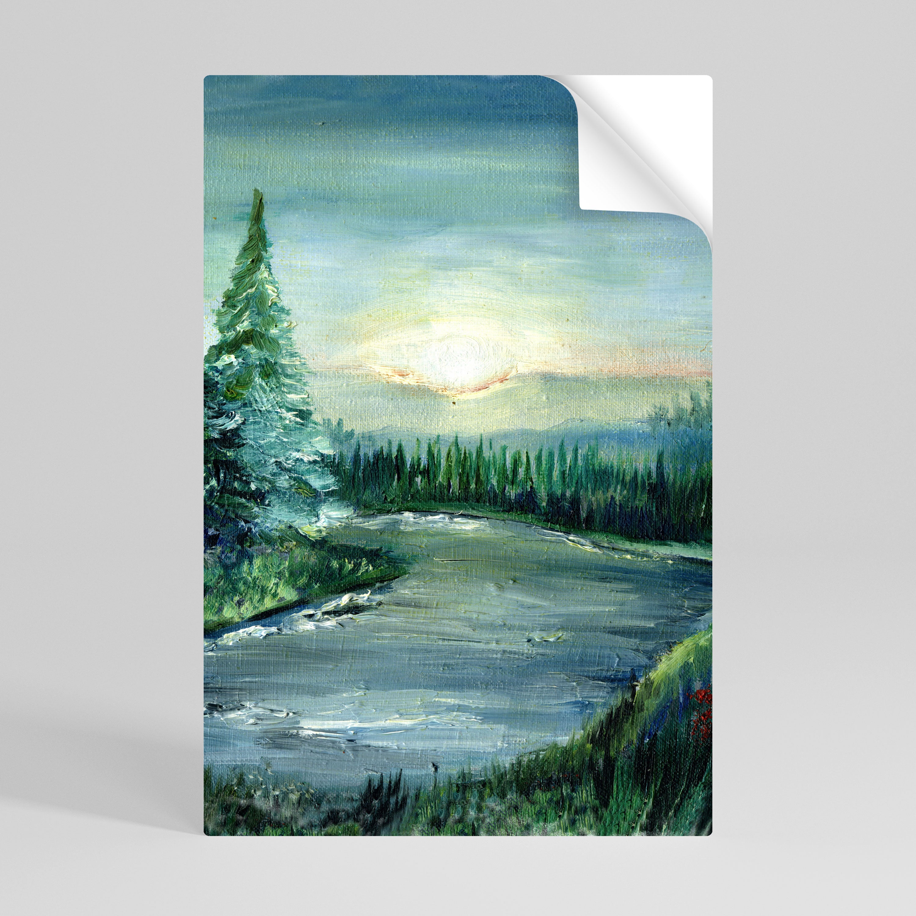 FOREST SUNSET Naklejka/Plakat pionowy