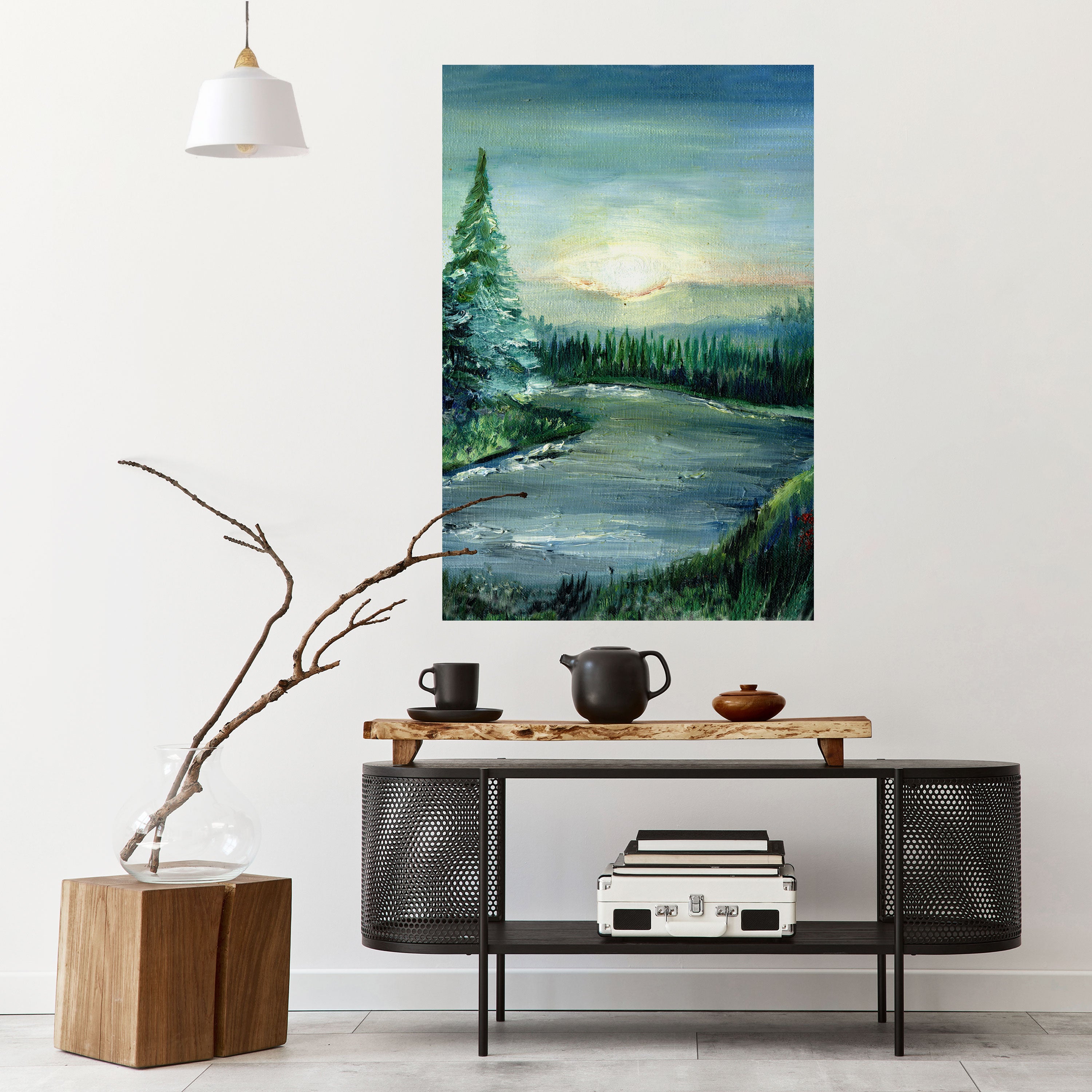 FOREST SUNSET Naklejka/Plakat pionowy