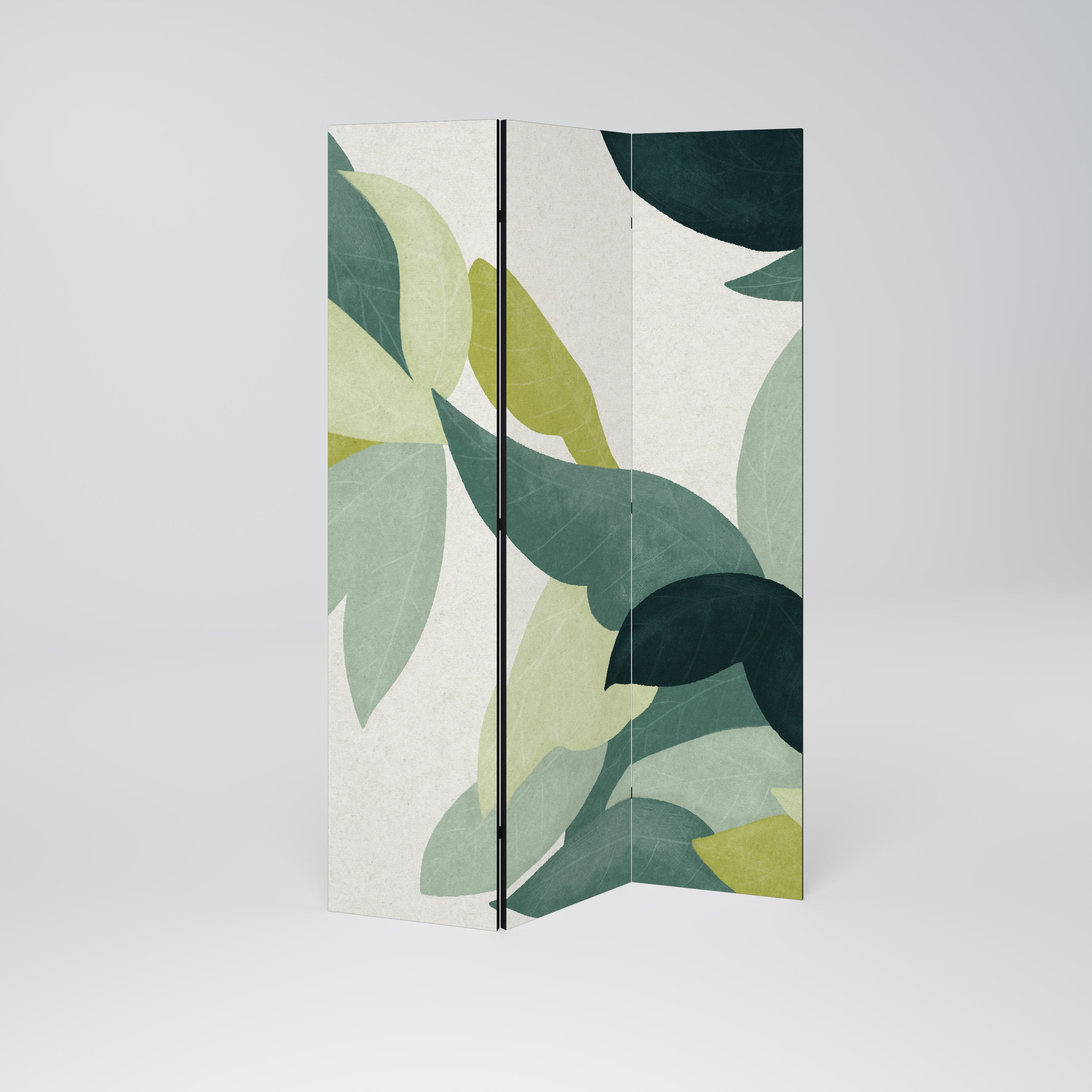 LEAFY VIBRATION Dekoracyjny parawan 3-skrzydłowy