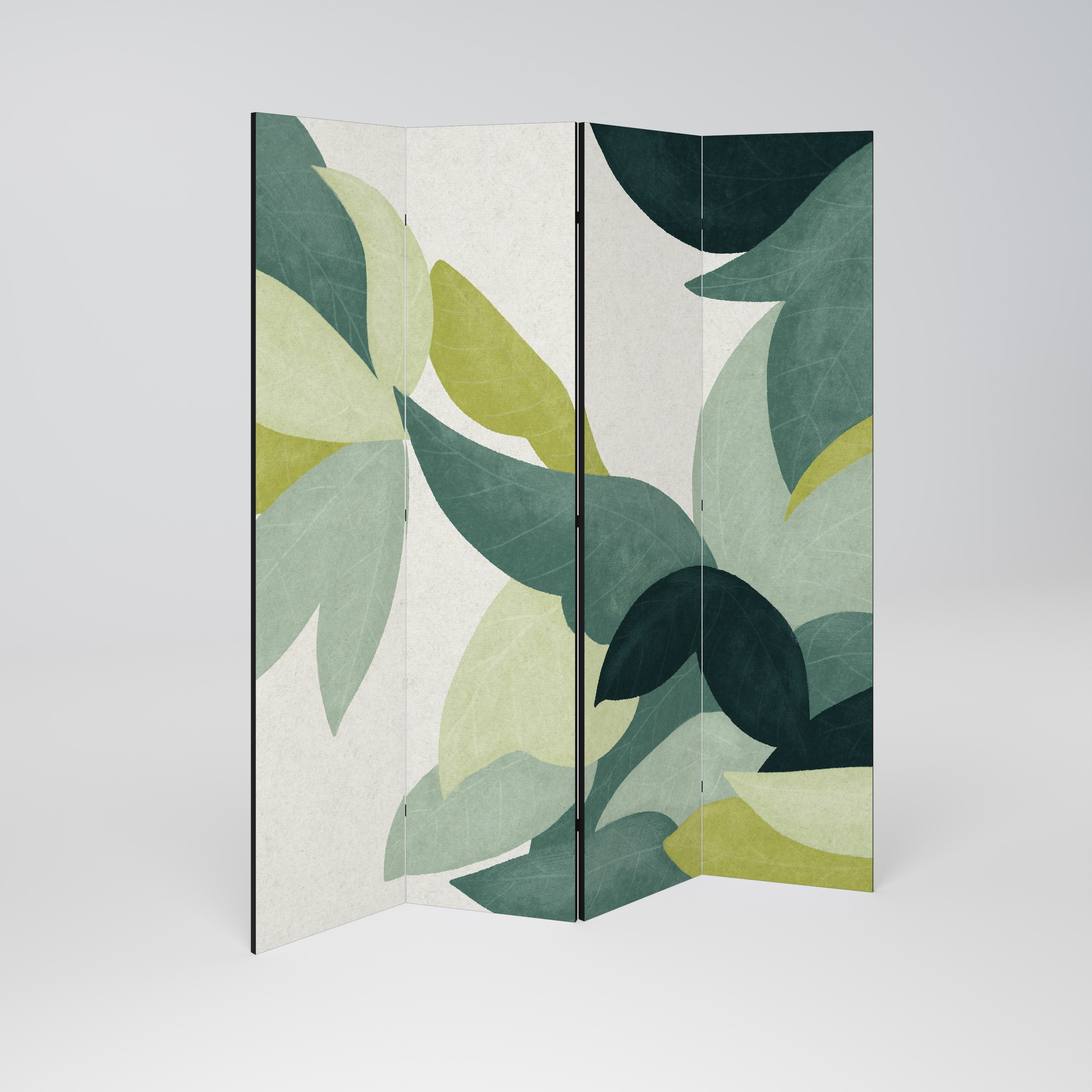 LEAFY VIBRATION Dekoracyjny parawan 4-skrzydłowy