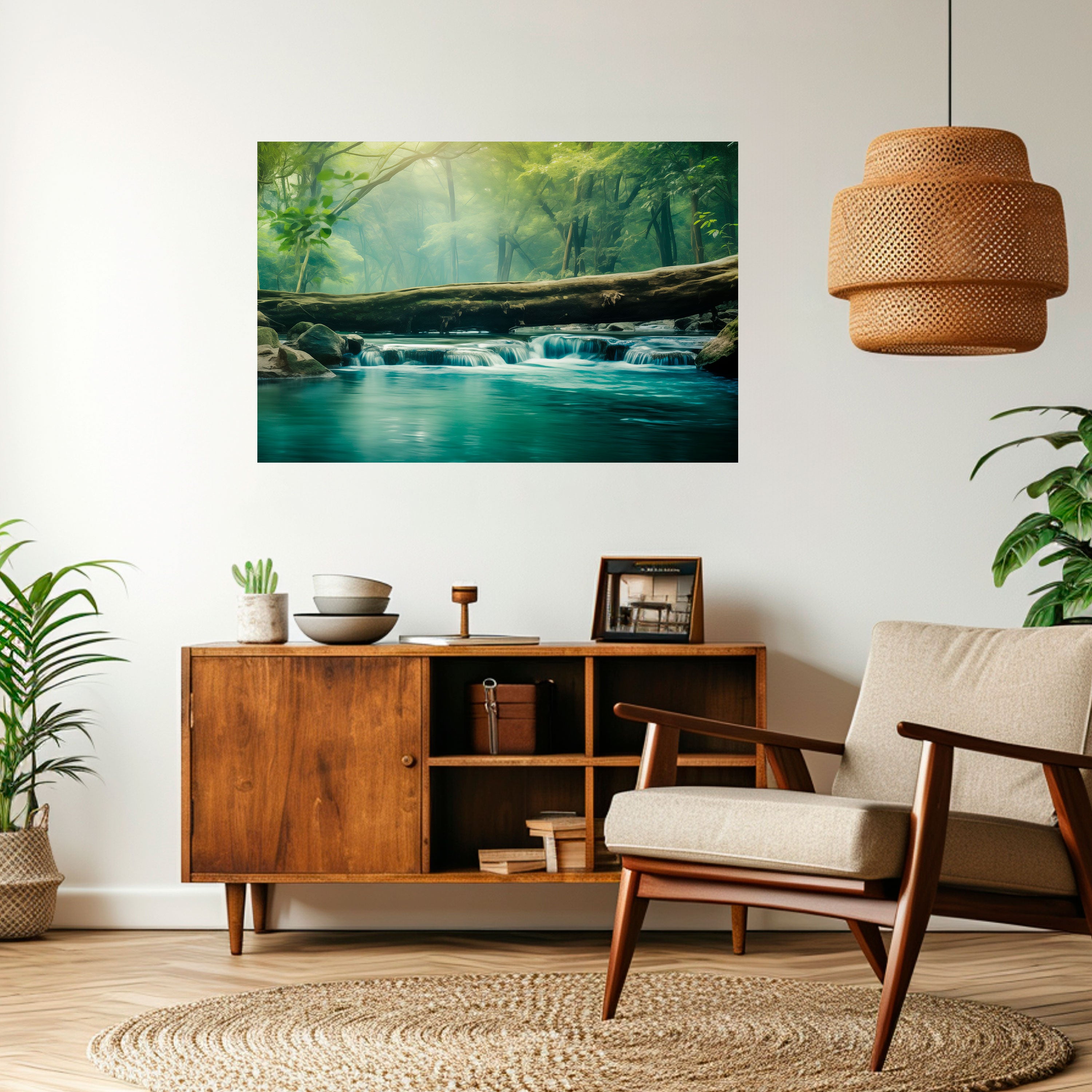 DREAMY WATERFALL GLIMMER Naklejka/Plakat poziomy