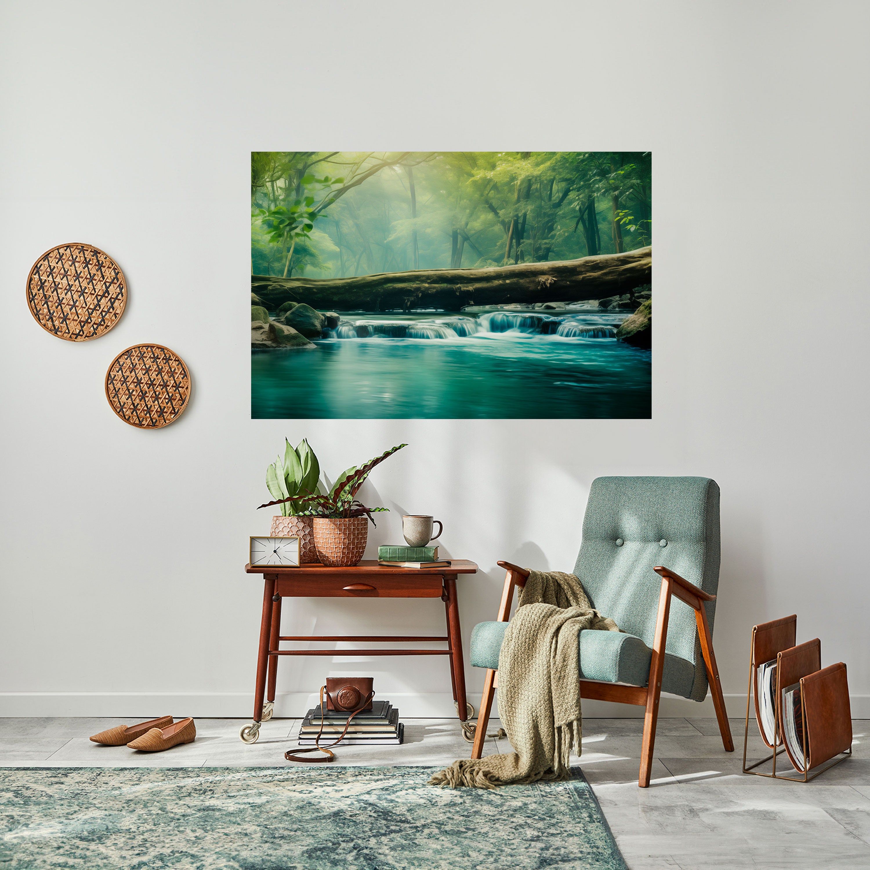 DREAMY WATERFALL GLIMMER Naklejka/Plakat poziomy