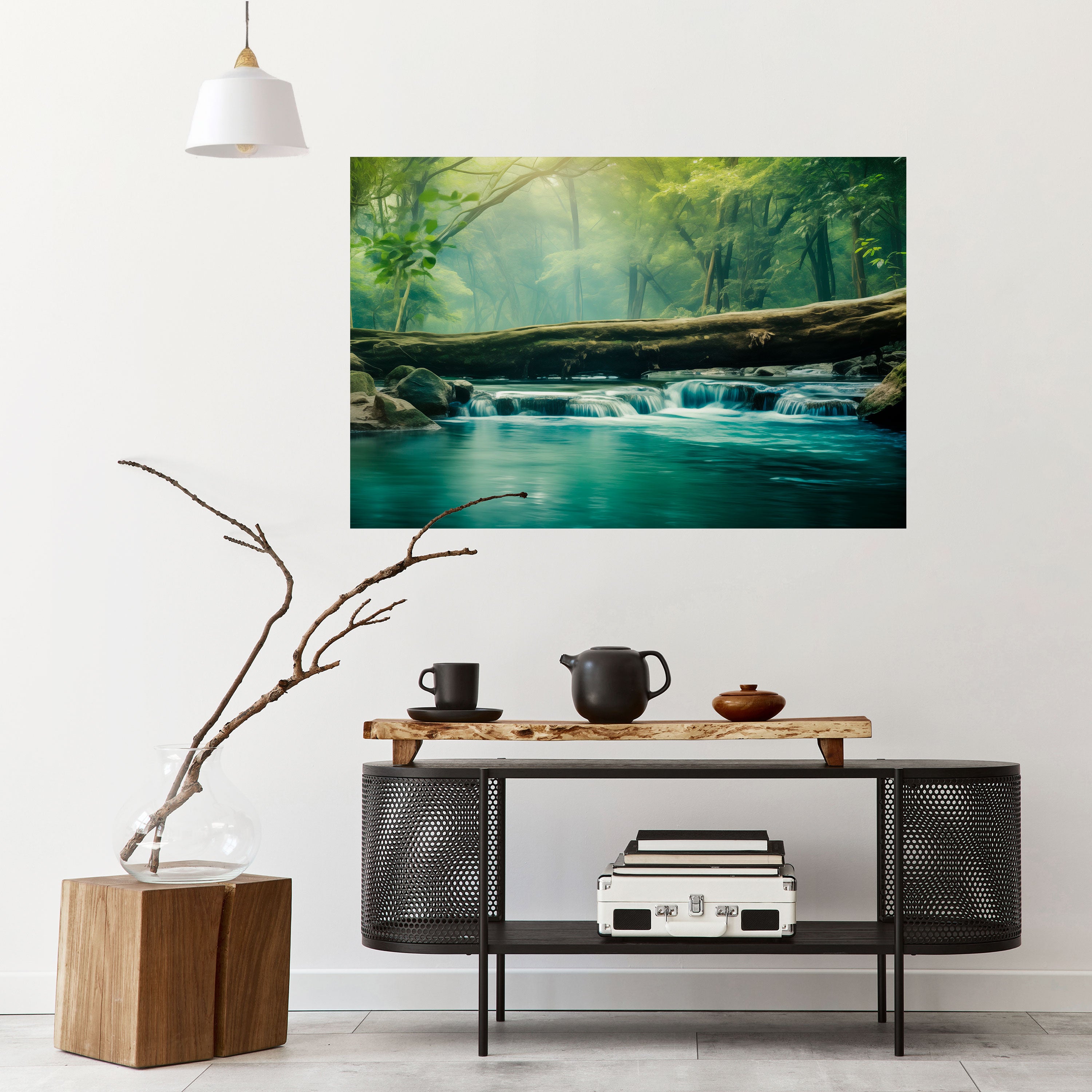 DREAMY WATERFALL GLIMMER Naklejka/Plakat poziomy