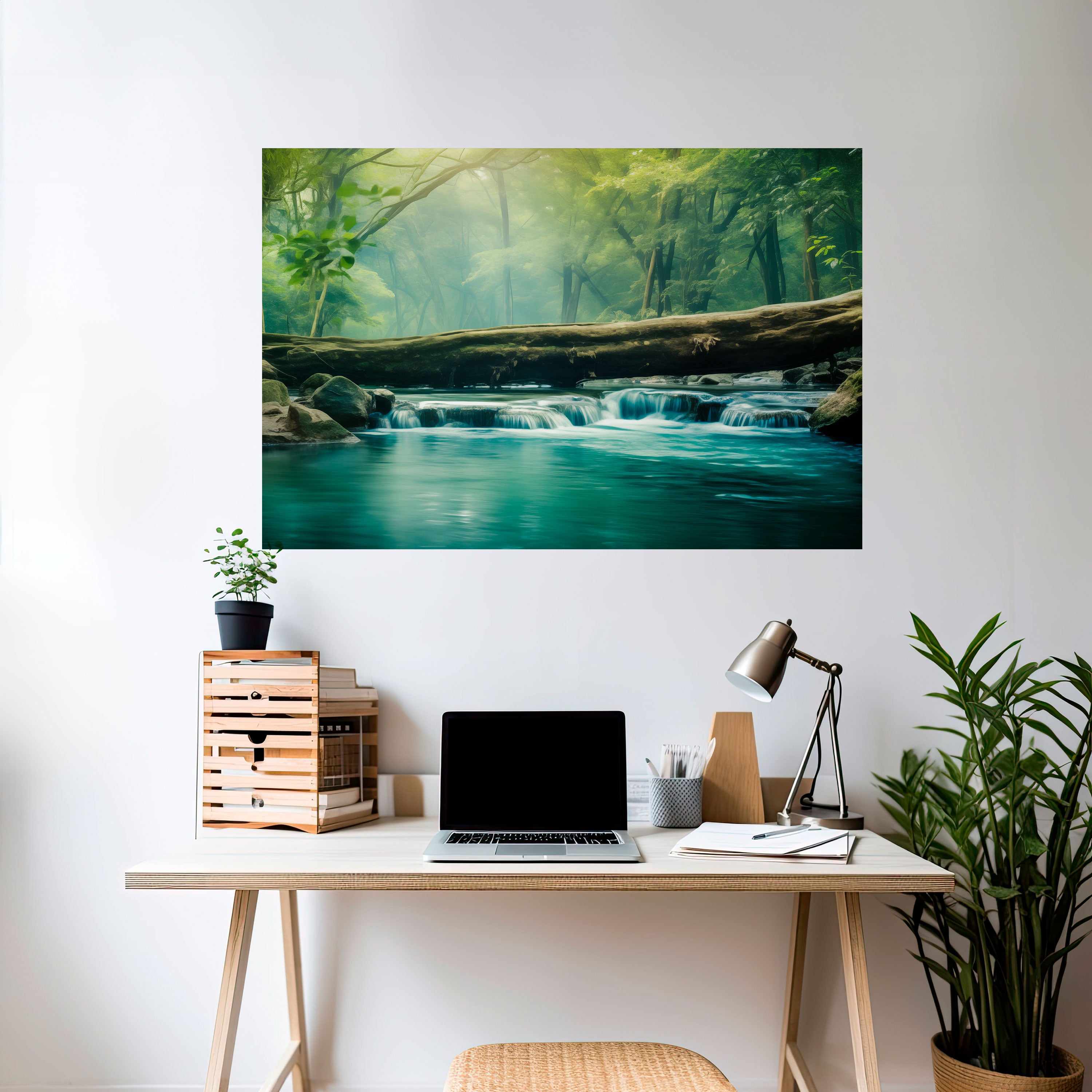 DREAMY WATERFALL GLIMMER Naklejka/Plakat poziomy