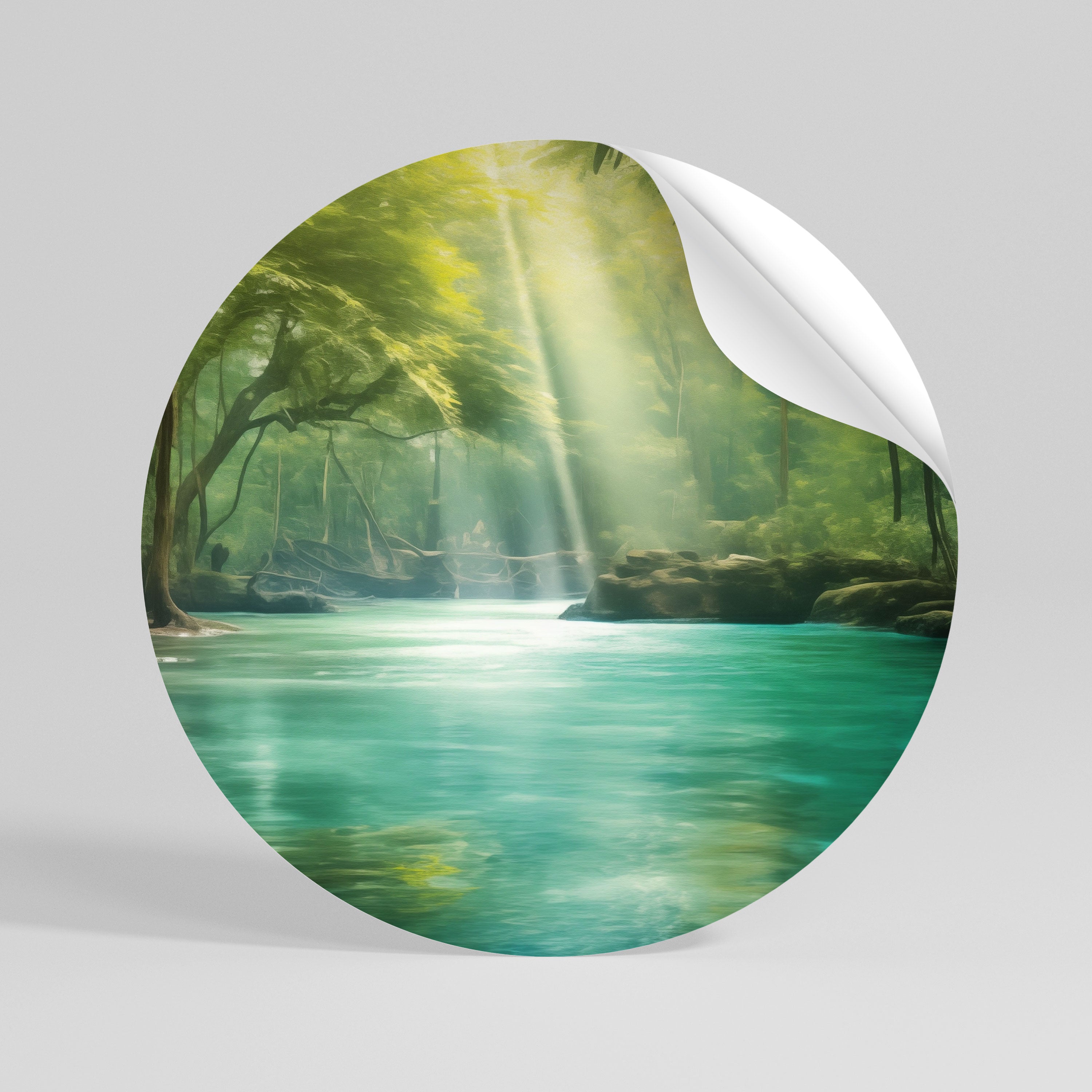 SERENE REFLECTIONS Naklejka - okrągła