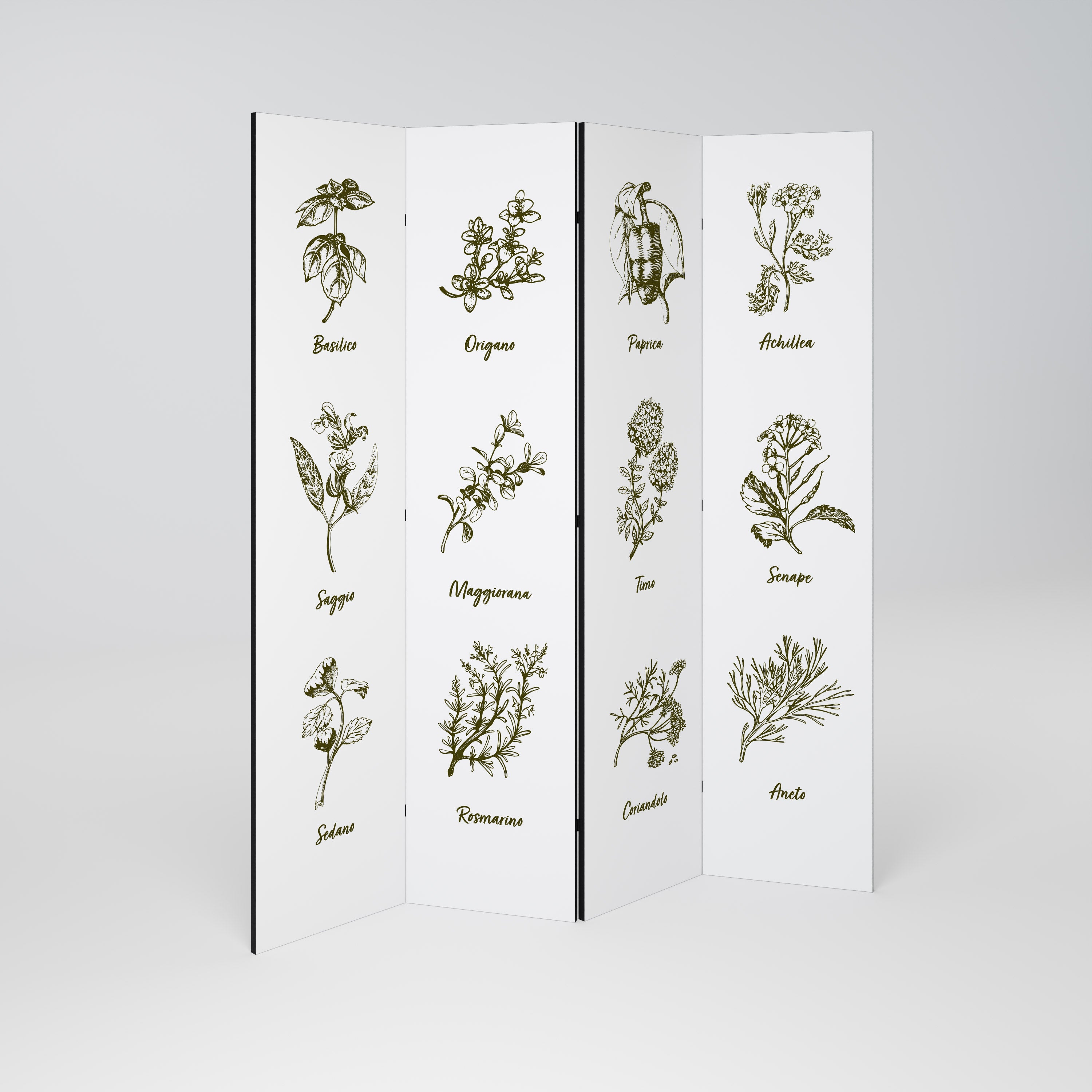 HERBAL FINESSE - IT Dekoracyjny parawan 4-skrzydłowy