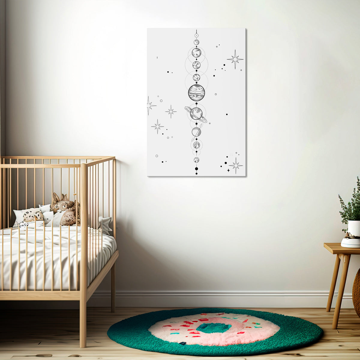 GALAXY OUTLINE Pionowy obraz na płótnie