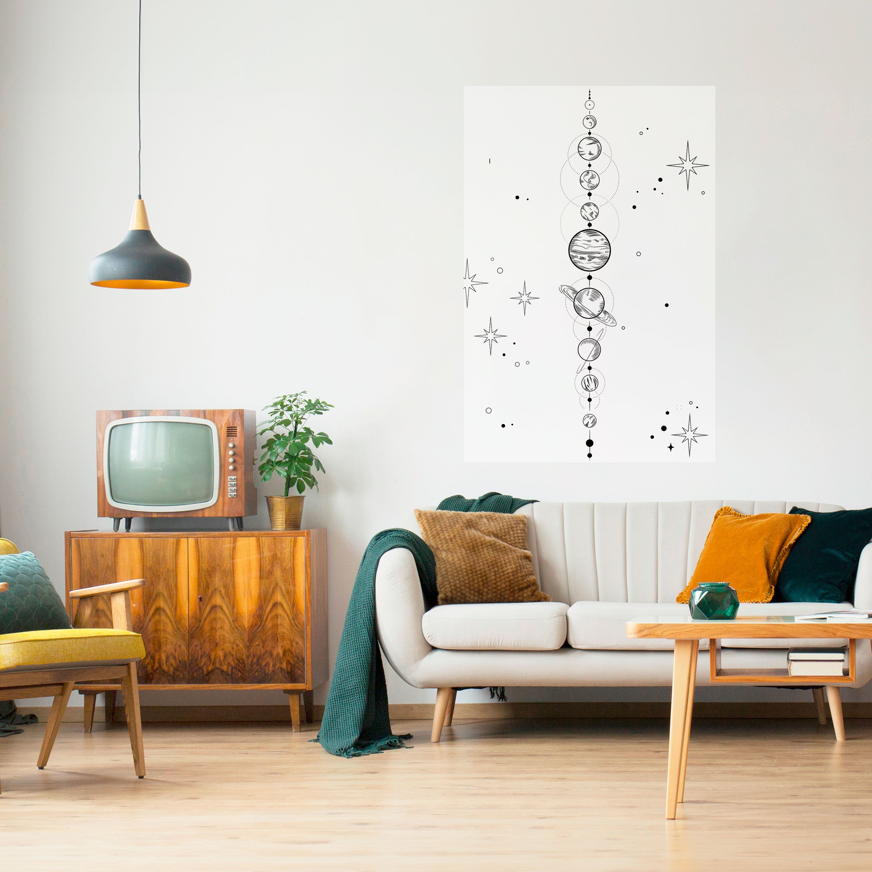 GALAXY OUTLINE Naklejka/Plakat pionowy