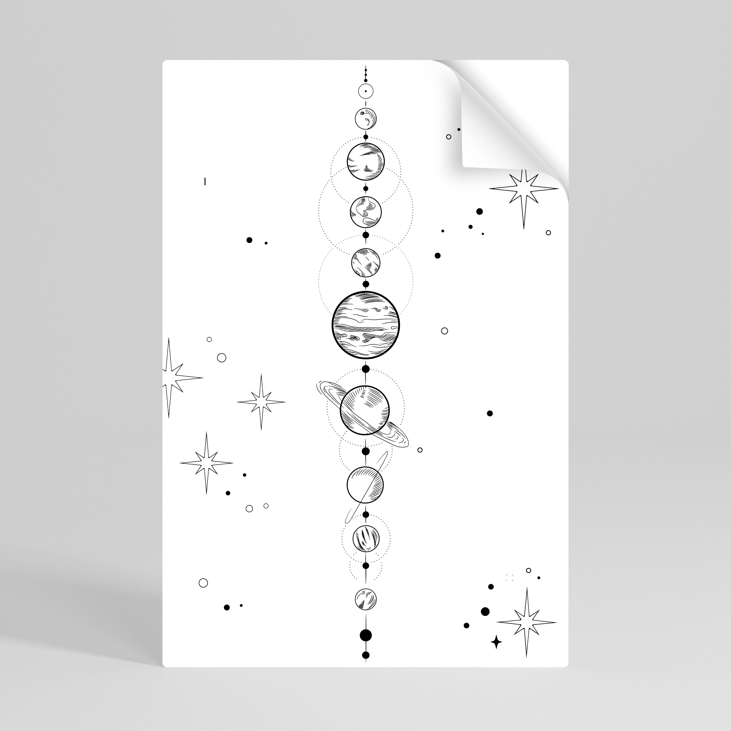 GALAXY OUTLINE Naklejka/Plakat pionowy