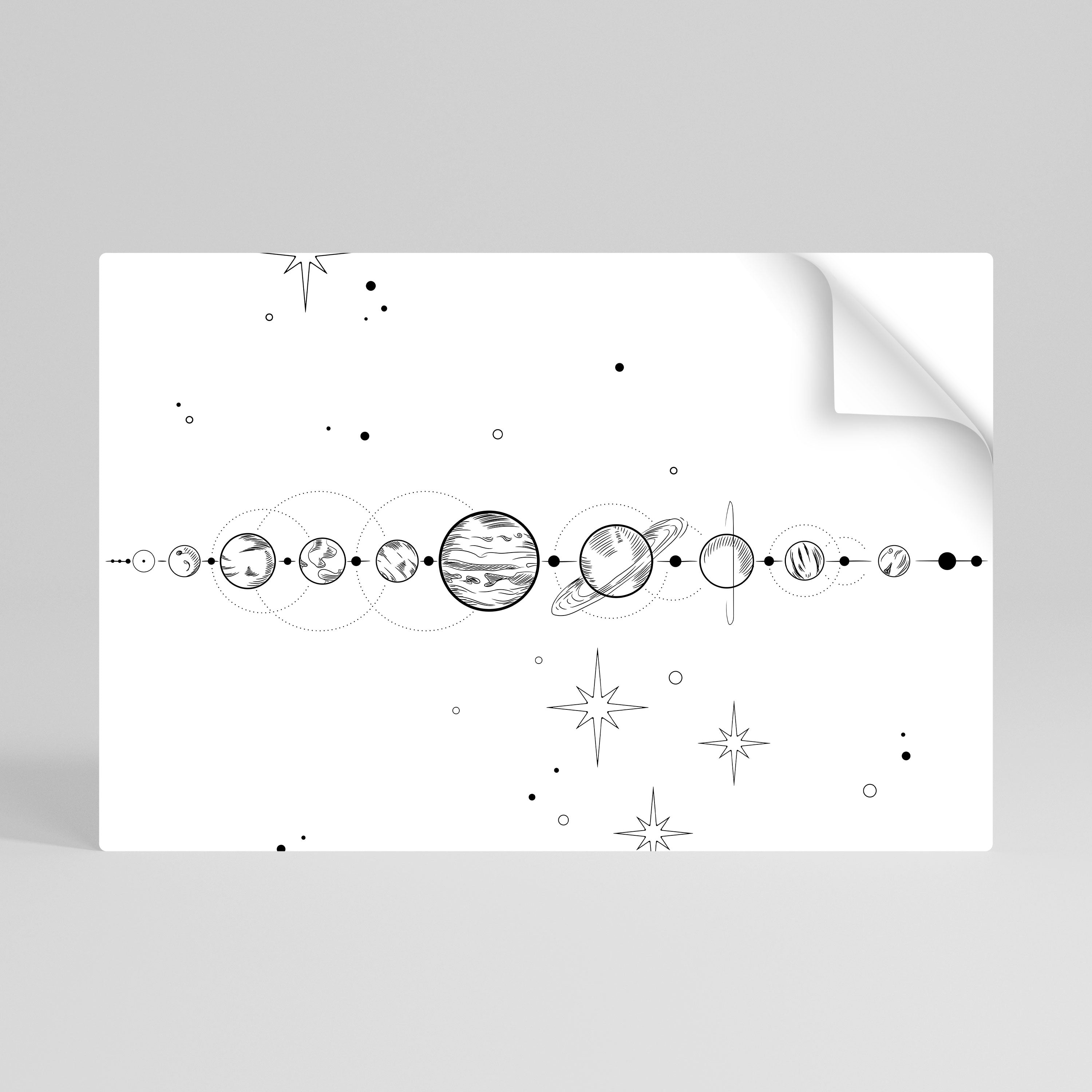 GALAXY OUTLINE Naklejka/Plakat poziomy