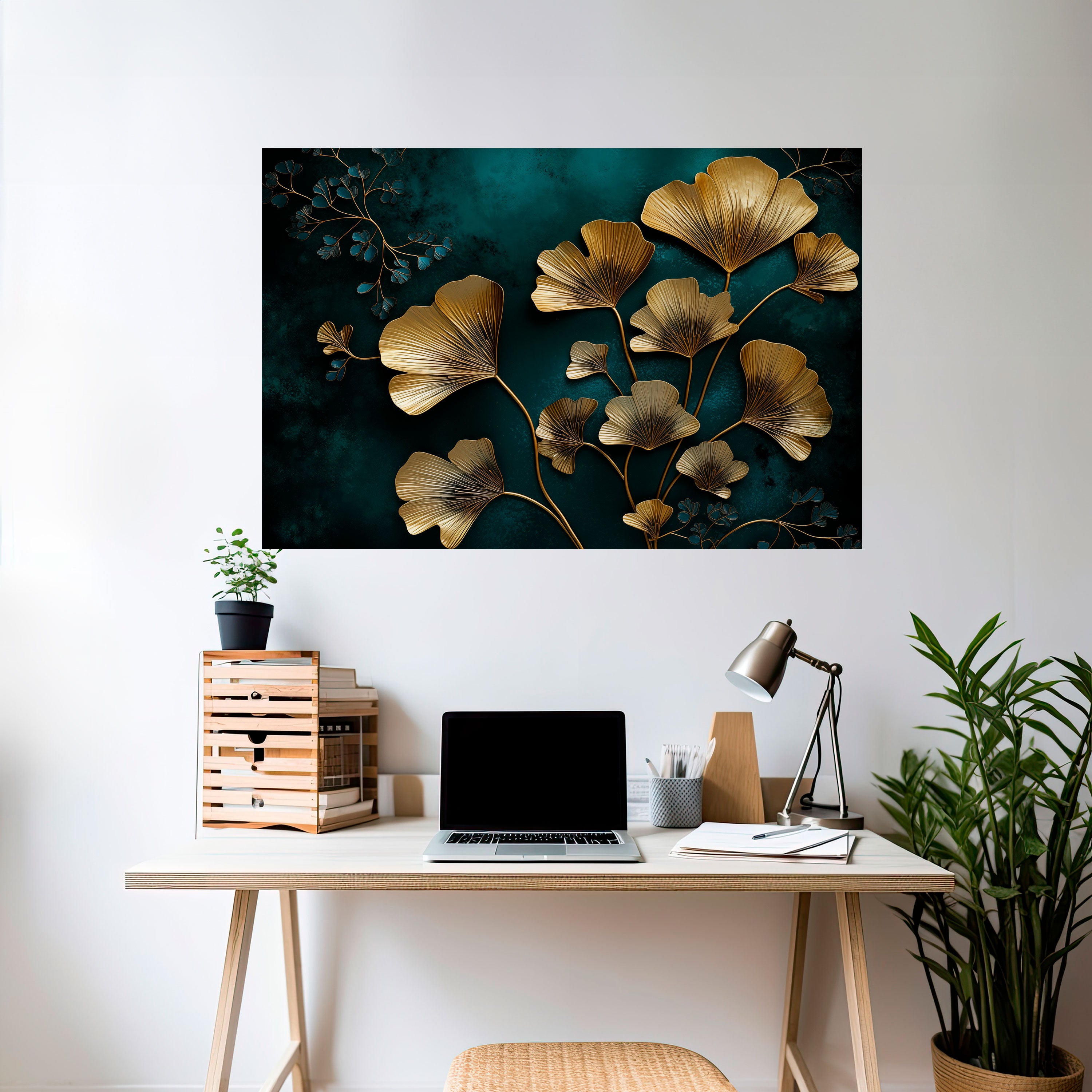GOLDEN FLORA FANTASY Naklejka/Plakat poziomy