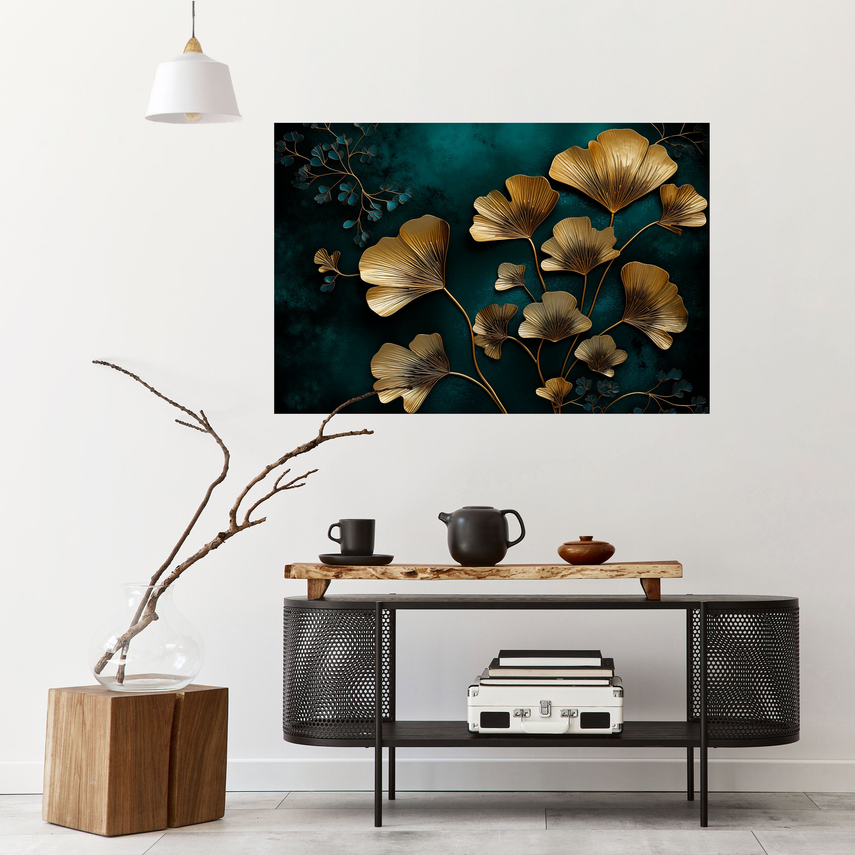 GOLDEN FLORA FANTASY Naklejka/Plakat poziomy